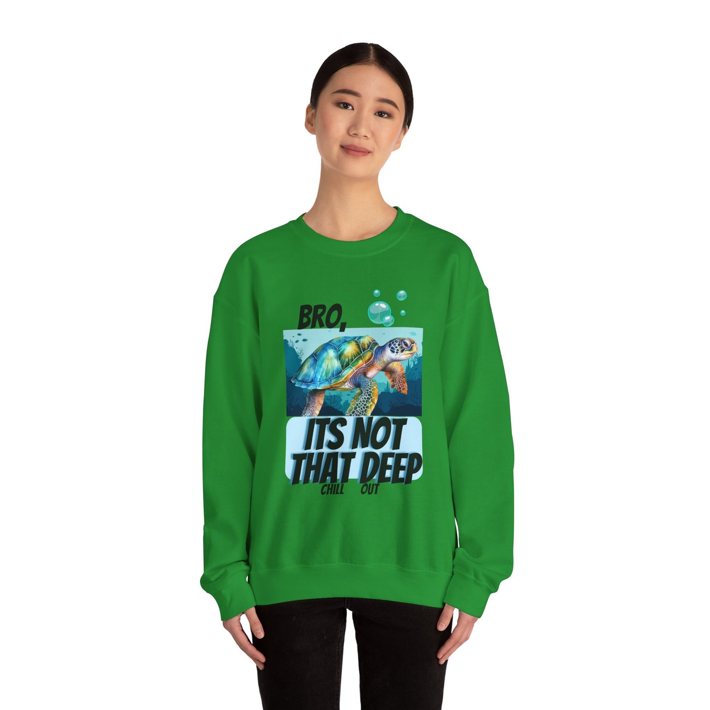 Blue Turtle It's Not That Deep Unisex Heavy Blend™ Crewneck Sweatshirt