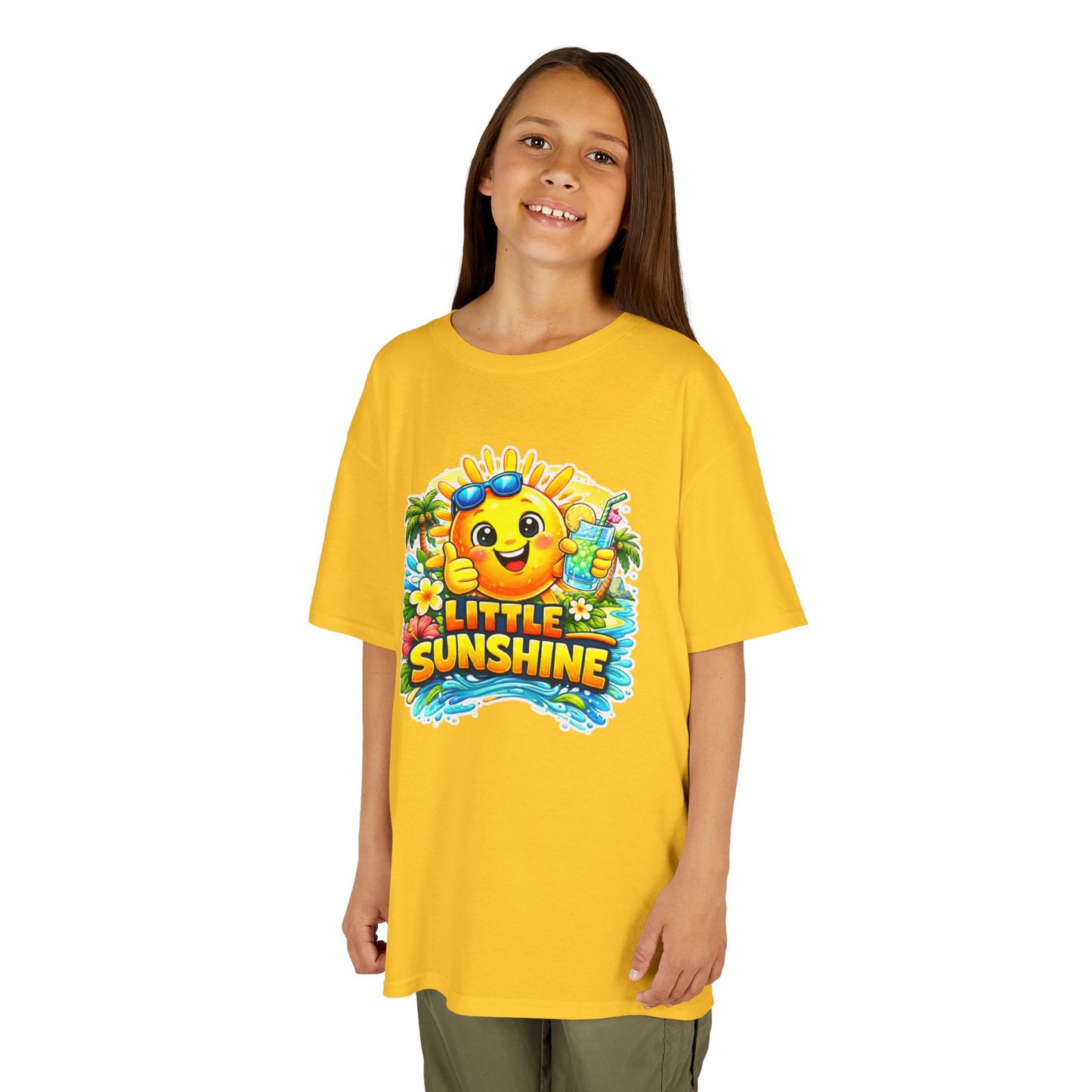 Kids T-Shirt — "Little Sunshine" Cute Smiley Sun Graphic