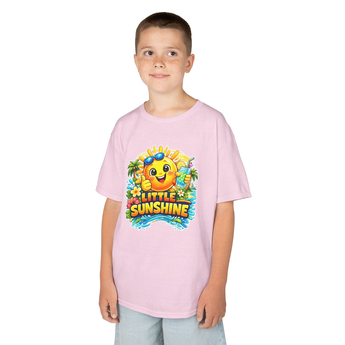 Kids T-Shirt — "Little Sunshine" Cute Smiley Sun Graphic