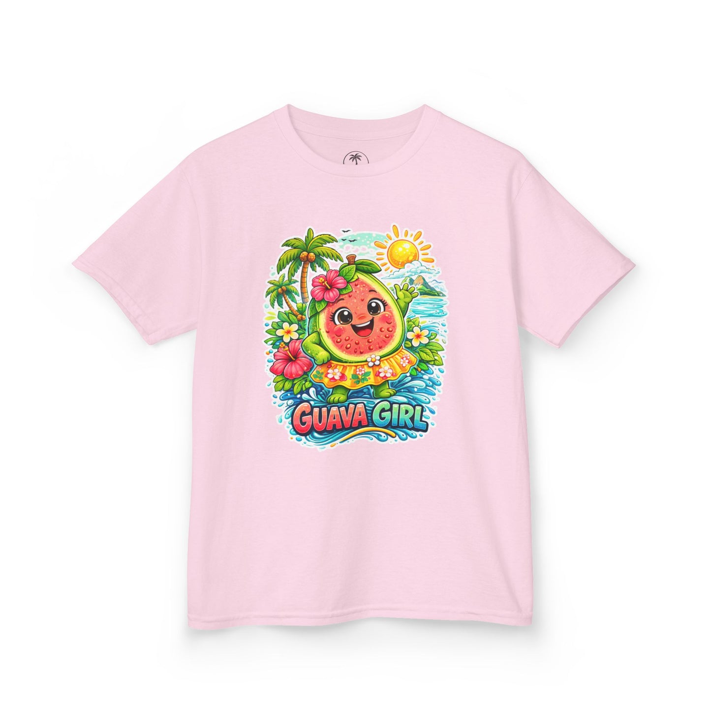Kids T-Shirt — Cute 'Guava Girl' Tropical Fruit Cartoon Tee