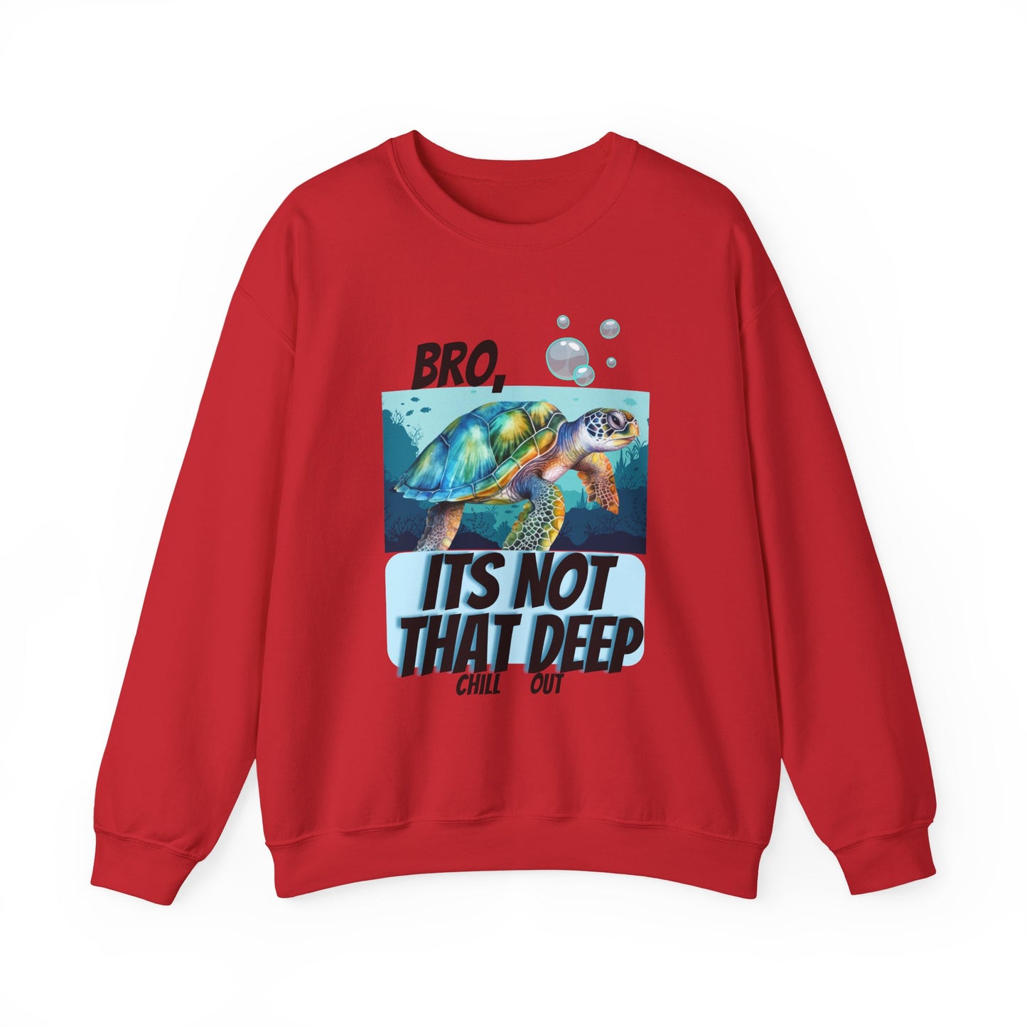 Blue Turtle It's Not That Deep Unisex Heavy Blend™ Crewneck Sweatshirt