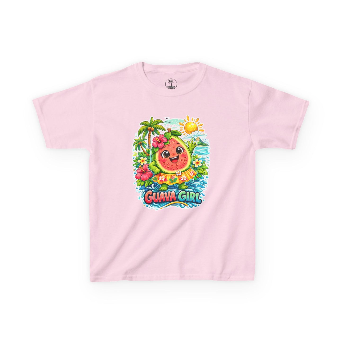 Kids T-Shirt — Cute 'Guava Girl' Tropical Fruit Cartoon Tee