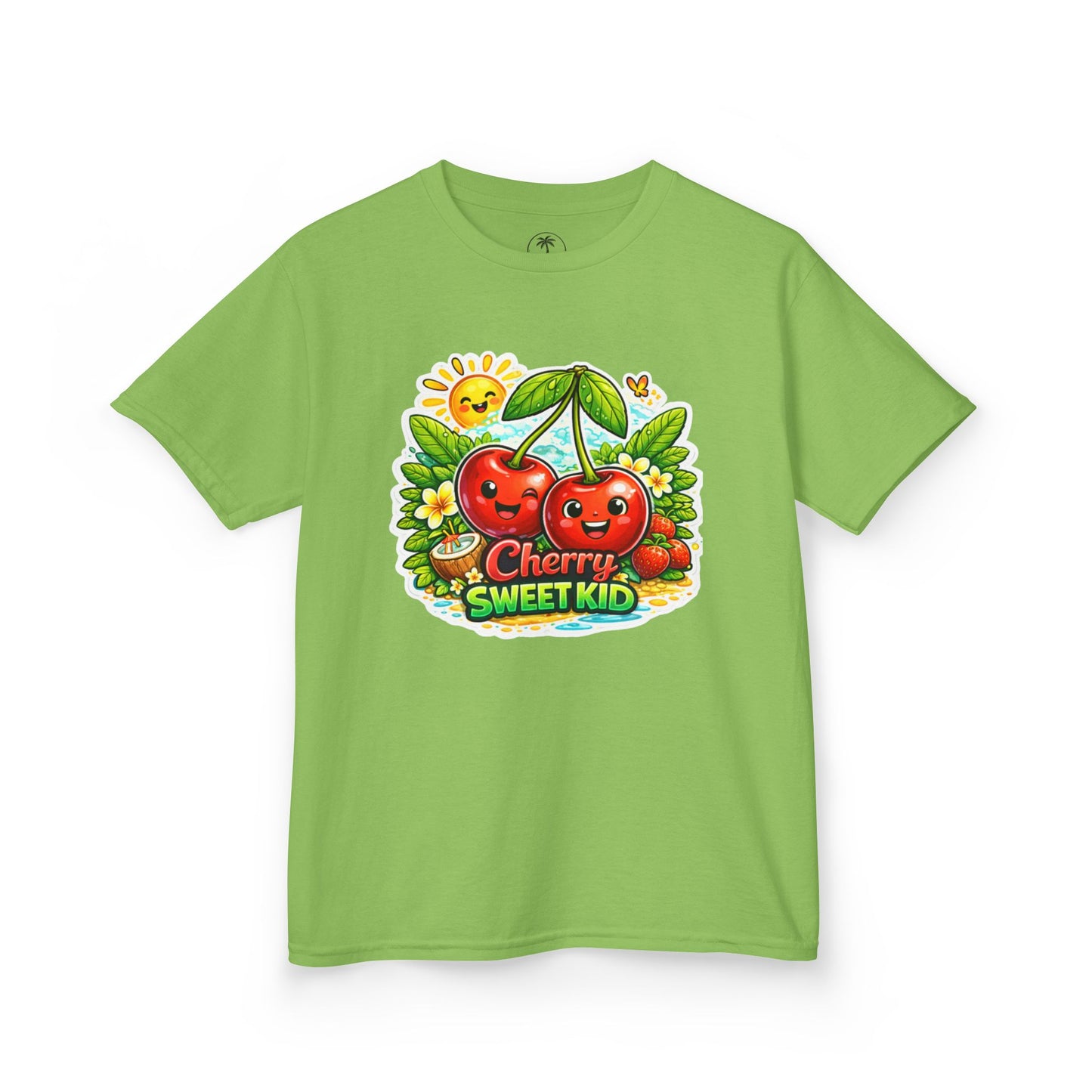 Kids "Cherry Sweet Kid" Graphic Tee — Cute Fruit Cartoon Shirt for Children