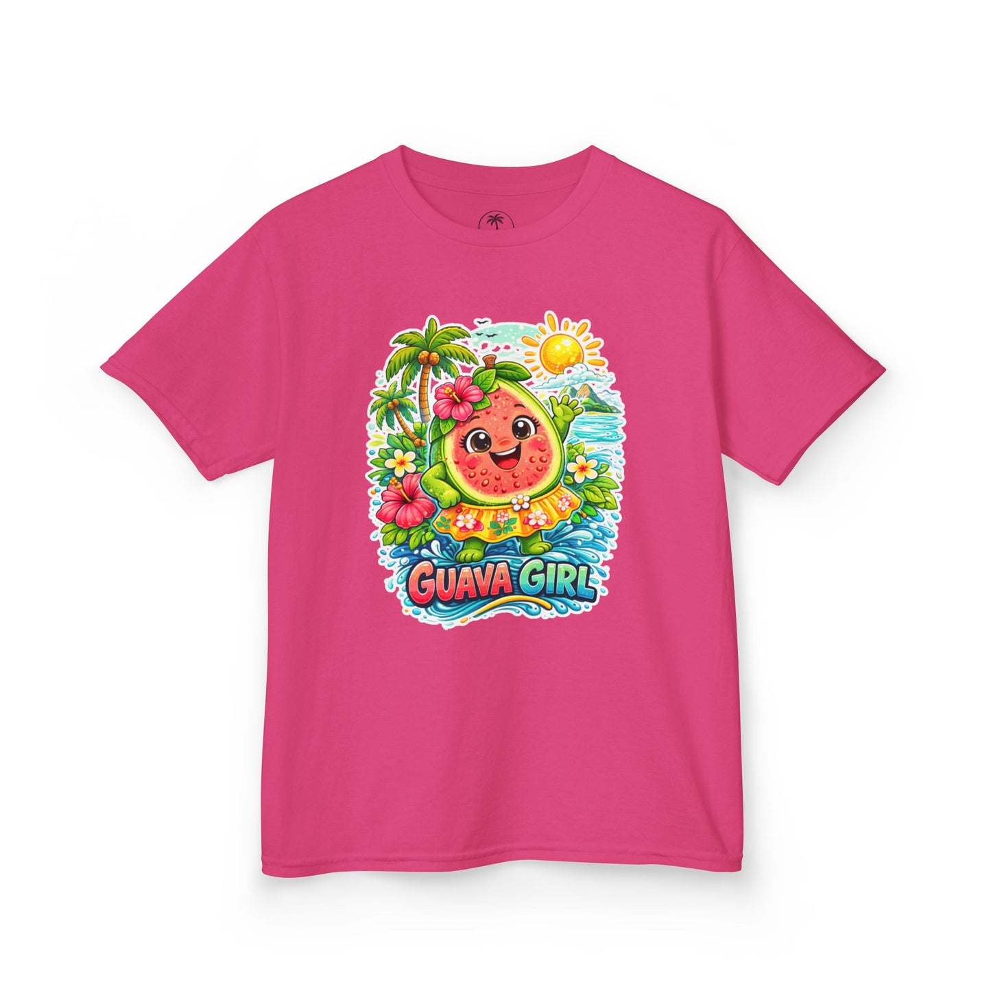 Kids T-Shirt — Cute 'Guava Girl' Tropical Fruit Cartoon Tee