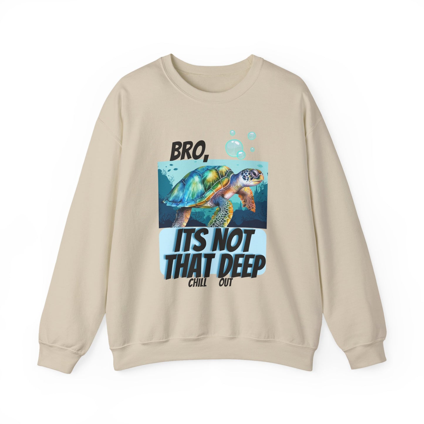 Blue Turtle It's Not That Deep Unisex Heavy Blend™ Crewneck Sweatshirt