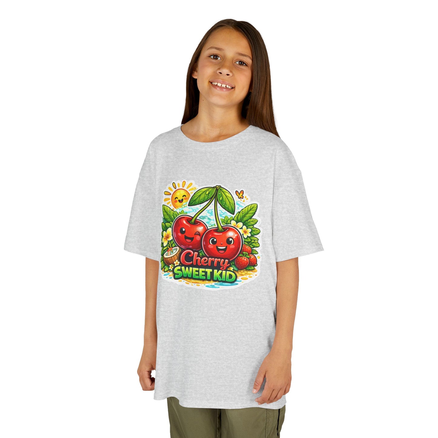 Kids "Cherry Sweet Kid" Graphic Tee — Cute Fruit Cartoon Shirt for Children