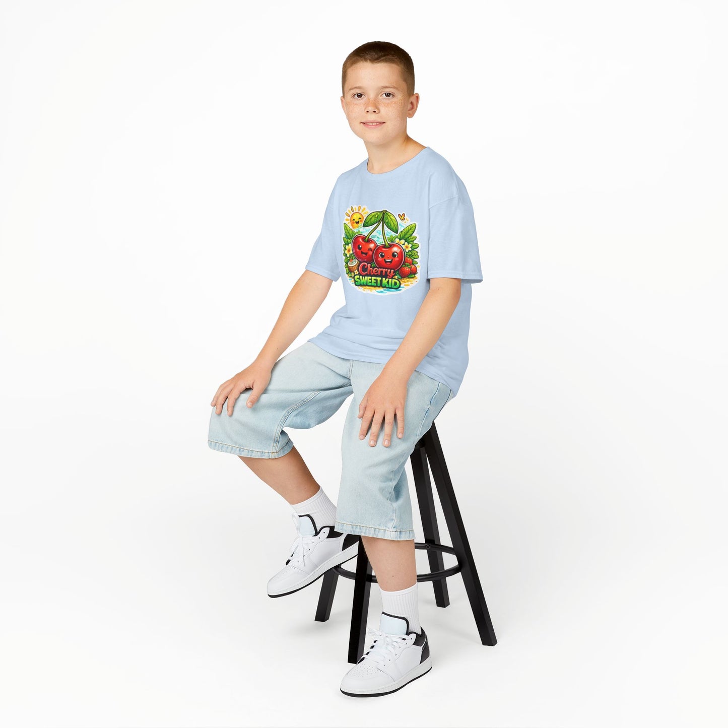Kids "Cherry Sweet Kid" Graphic Tee — Cute Fruit Cartoon Shirt for Children