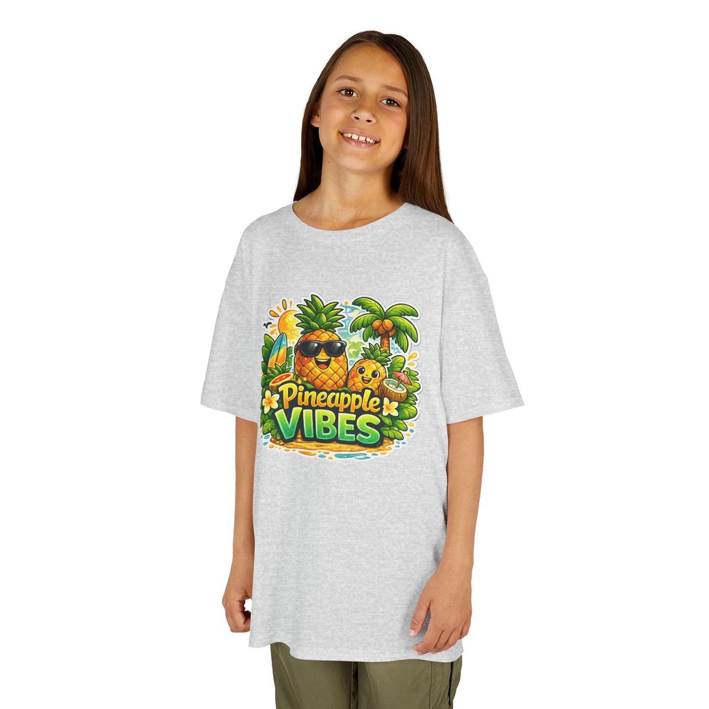 Kids Pineapple Vibes T‑Shirt — Tropical Summer Graphic Tee for Children