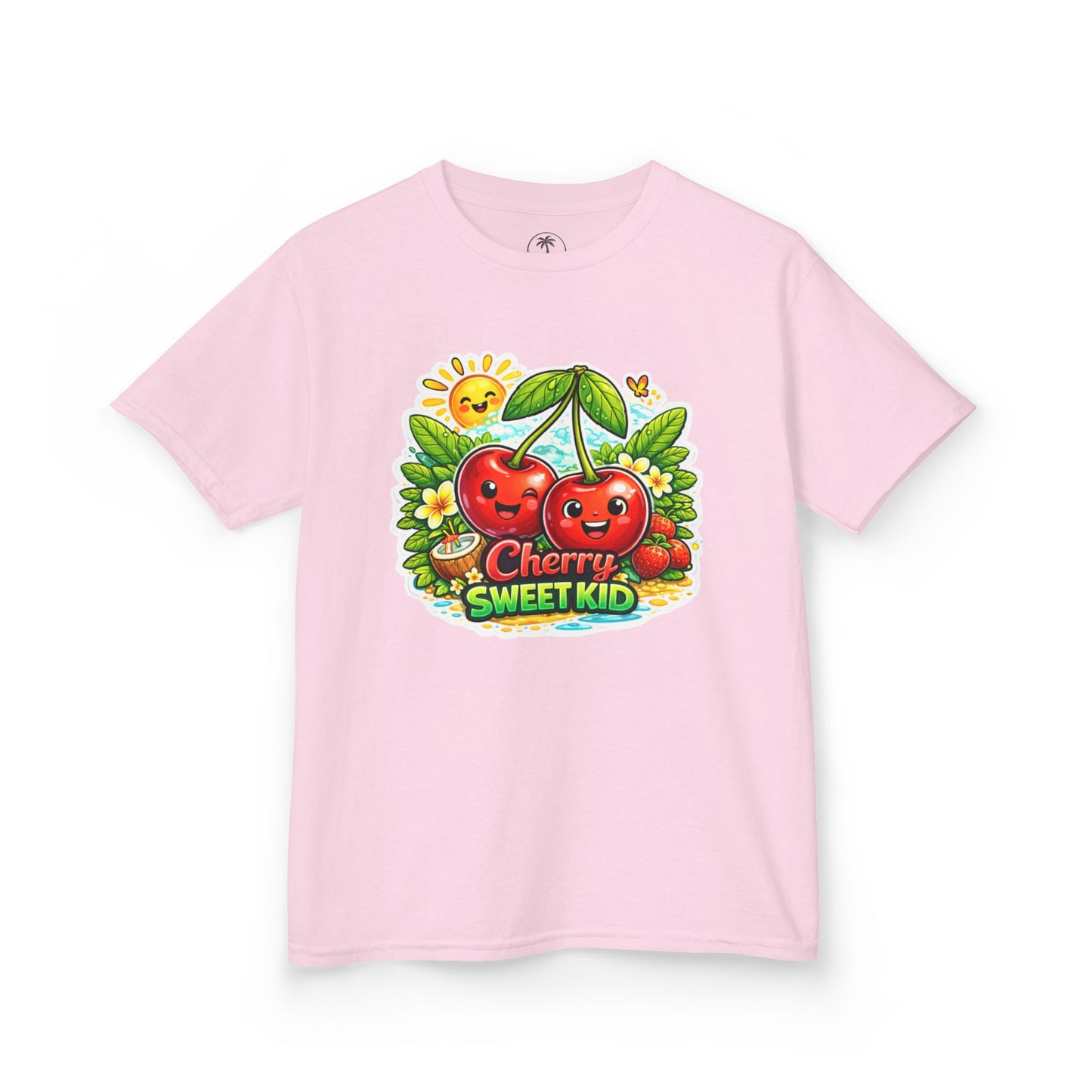 Kids "Cherry Sweet Kid" Graphic Tee — Cute Fruit Cartoon Shirt for Children