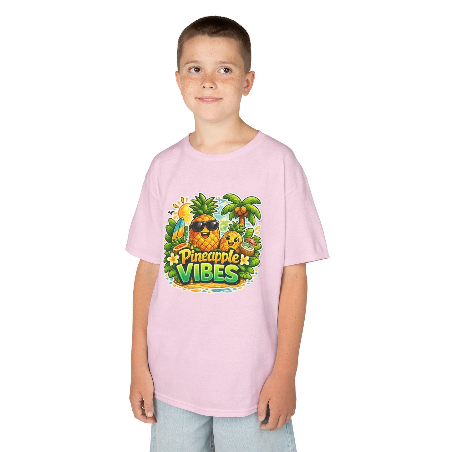 Kids Pineapple Vibes T‑Shirt — Tropical Summer Graphic Tee for Children