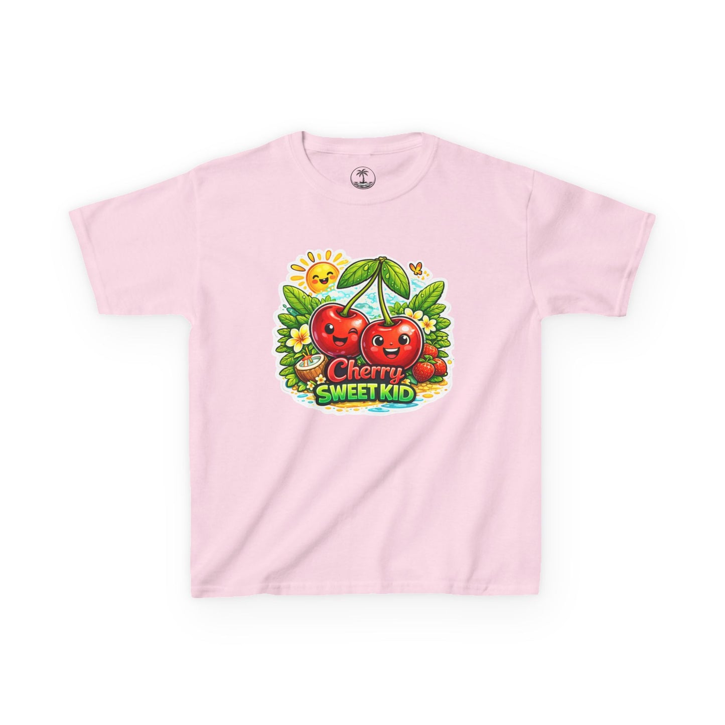 Kids "Cherry Sweet Kid" Graphic Tee — Cute Fruit Cartoon Shirt for Children