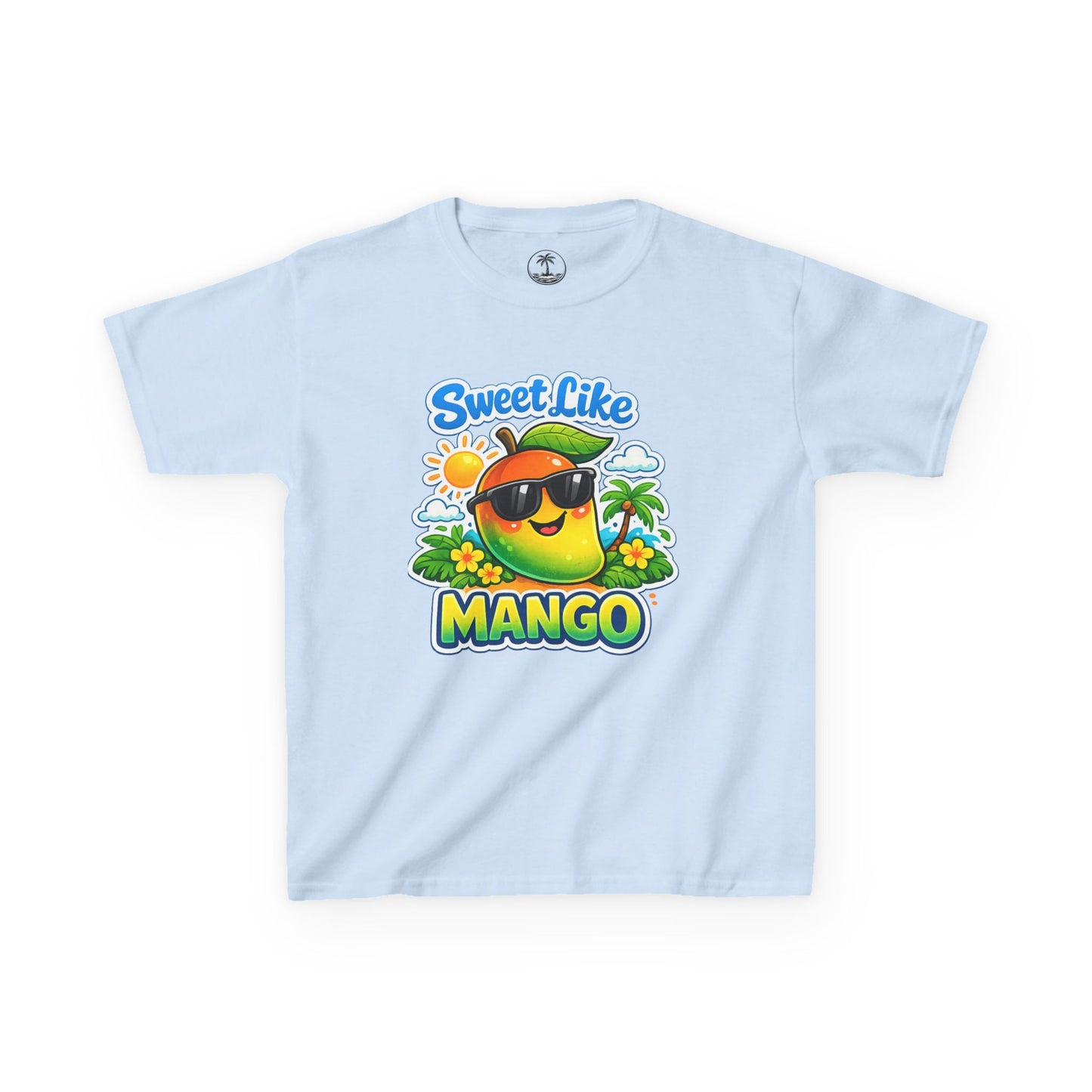 Sweet Like Mango Kids T-Shirt - Cute Sunglasses Mango Graphic Tee for Children