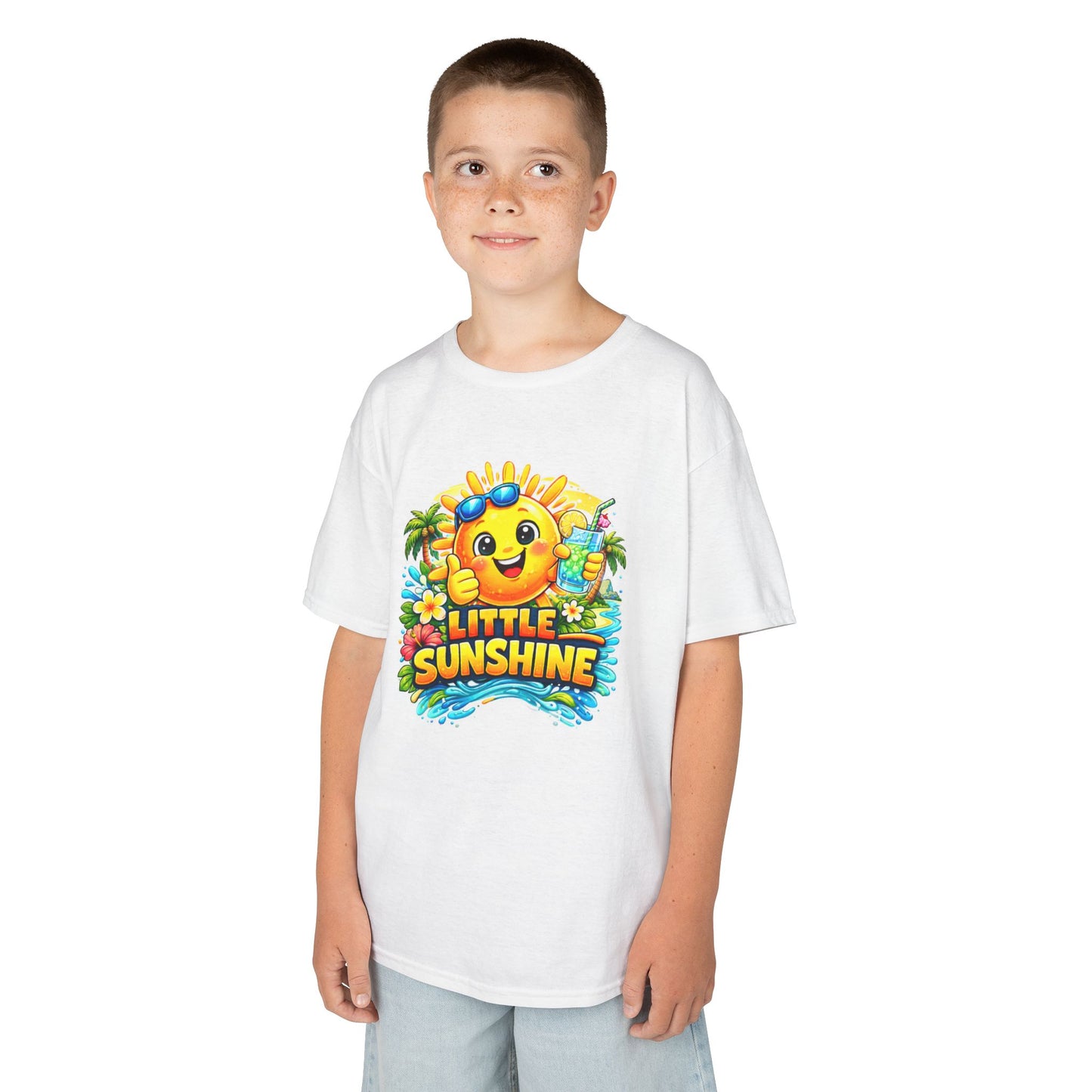Kids T-Shirt — "Little Sunshine" Cute Smiley Sun Graphic