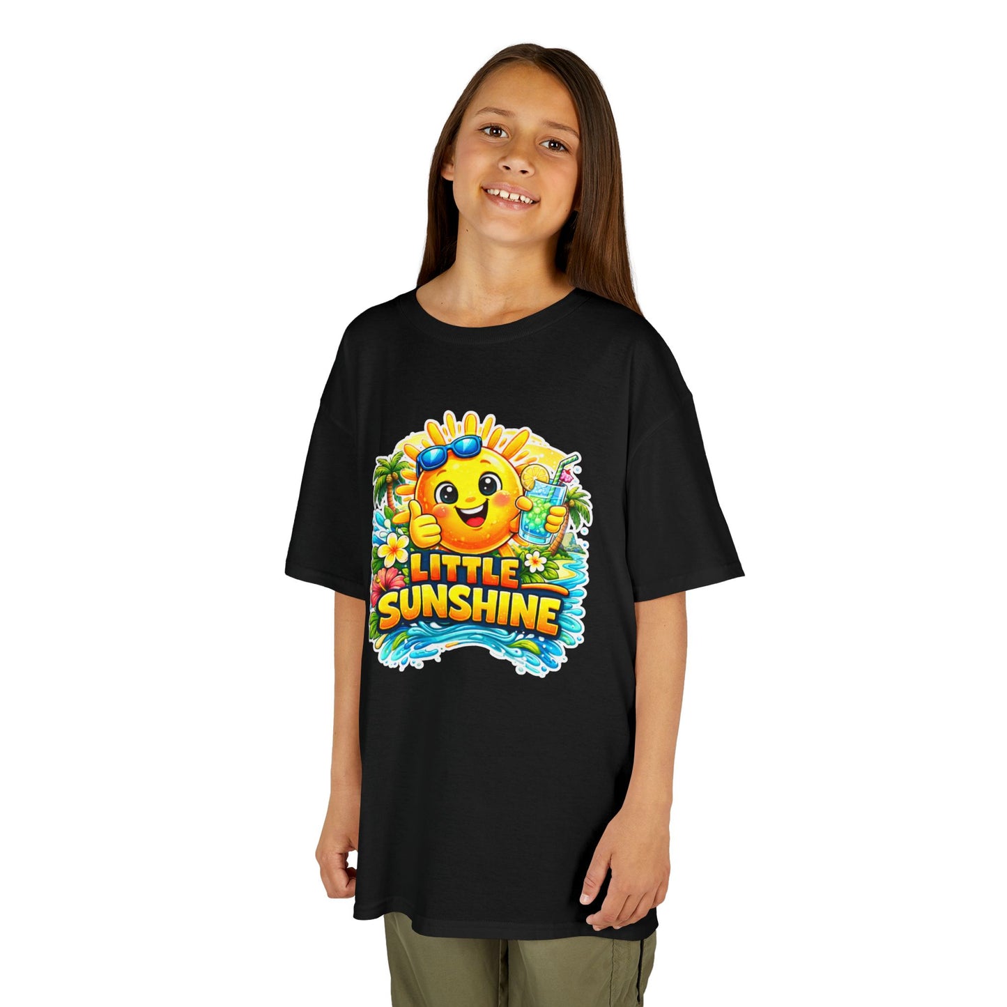 Kids T-Shirt — "Little Sunshine" Cute Smiley Sun Graphic