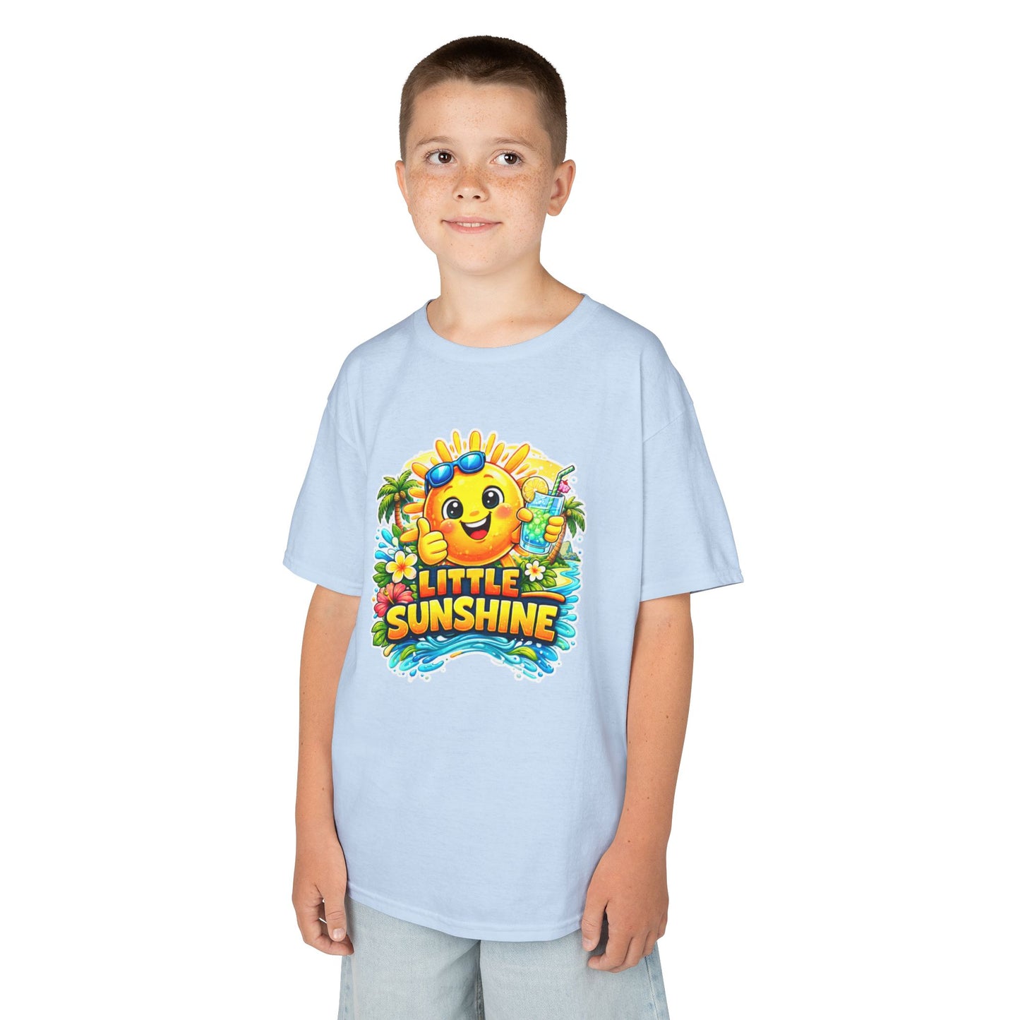 Kids T-Shirt — "Little Sunshine" Cute Smiley Sun Graphic