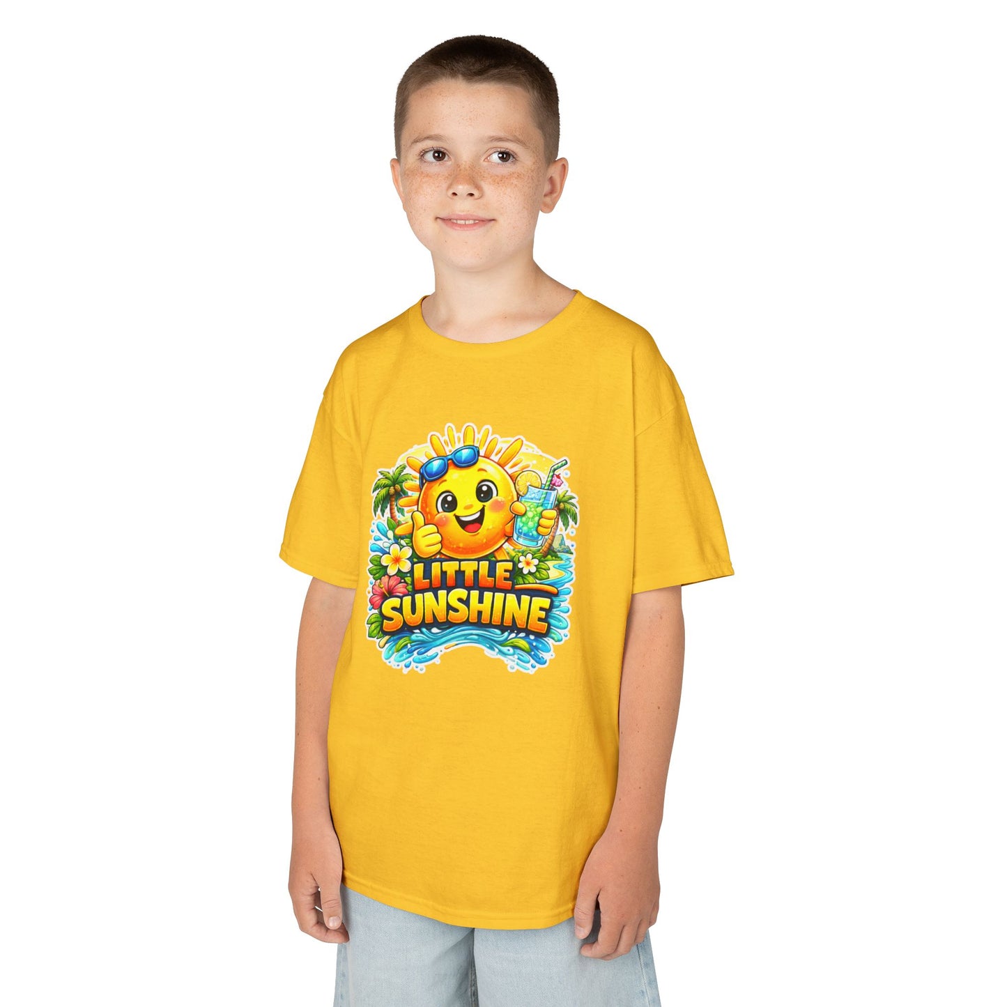 Kids T-Shirt — "Little Sunshine" Cute Smiley Sun Graphic