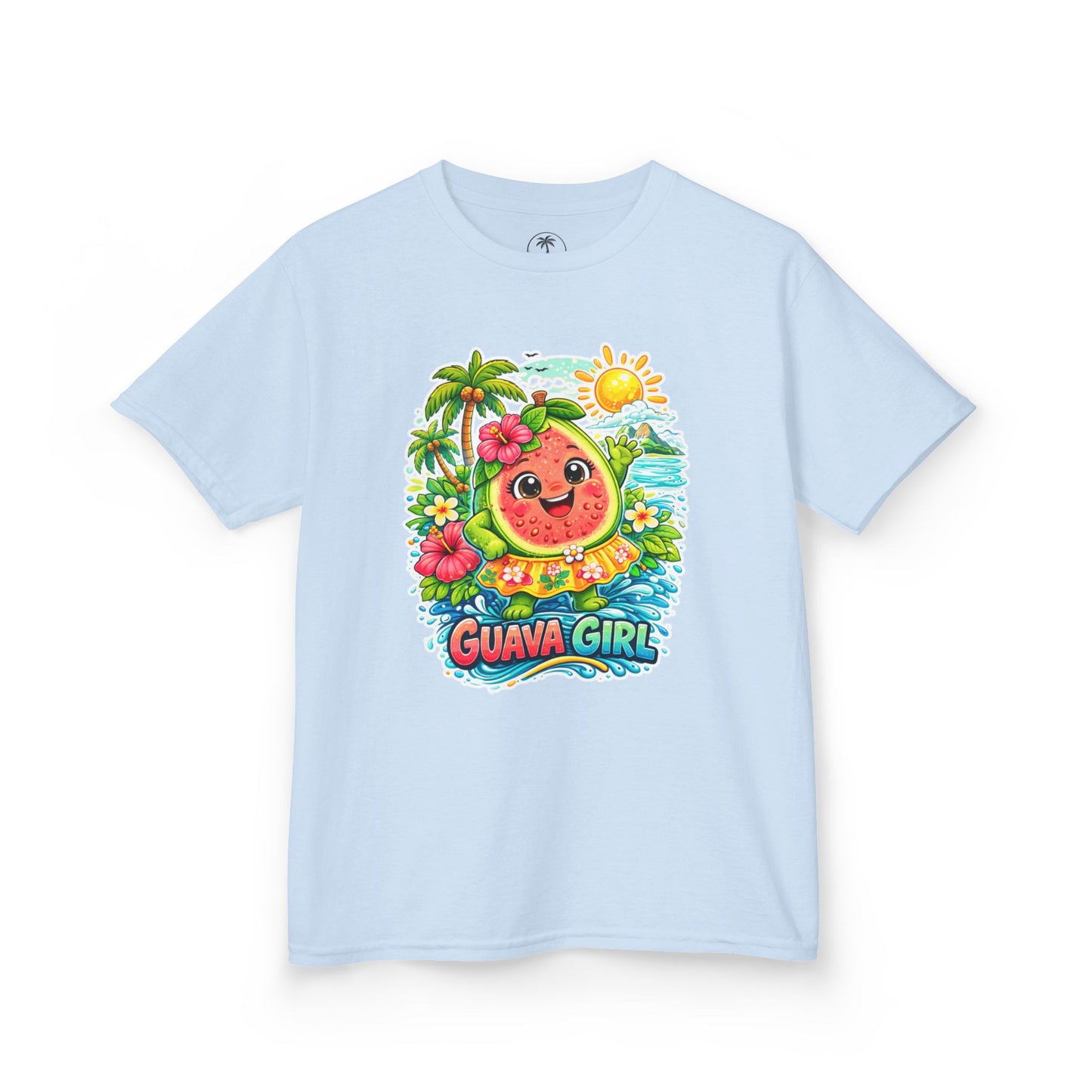 Kids T-Shirt — Cute 'Guava Girl' Tropical Fruit Cartoon Tee