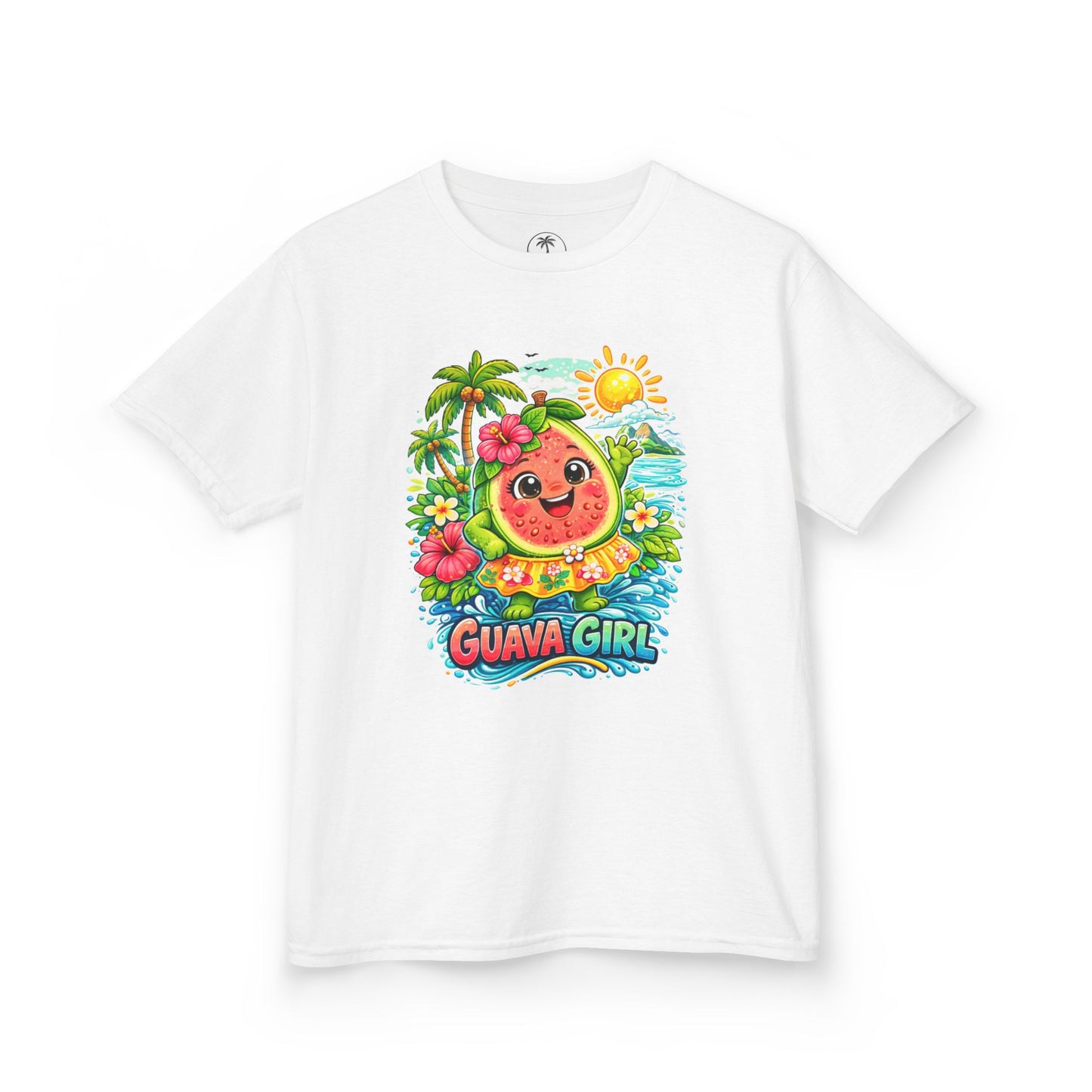 Kids T-Shirt — Cute 'Guava Girl' Tropical Fruit Cartoon Tee