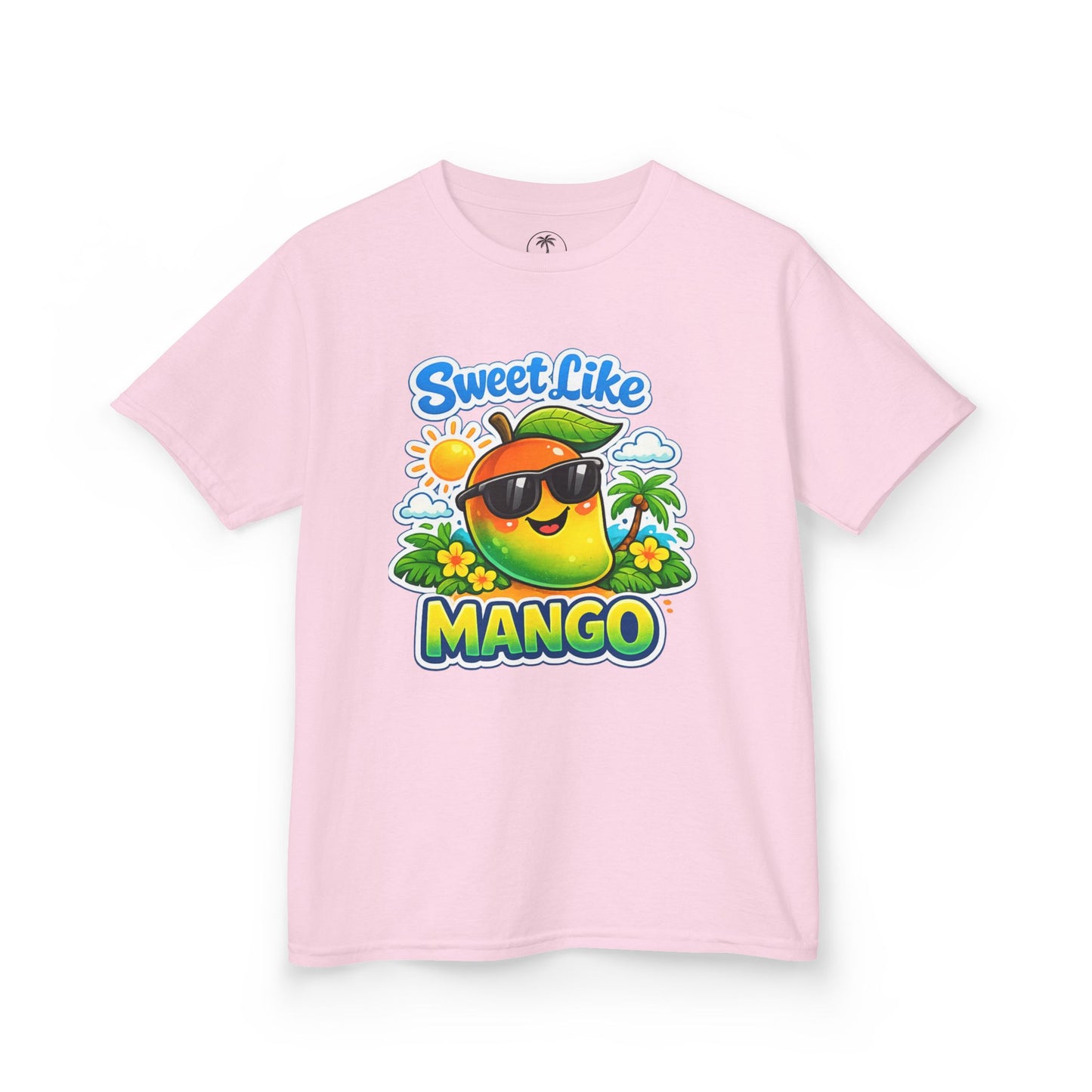Sweet Like Mango Kids T-Shirt - Cute Sunglasses Mango Graphic Tee for Children