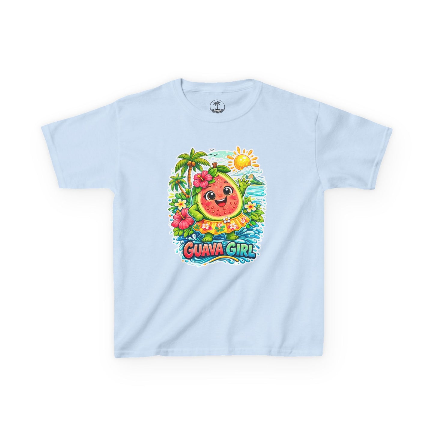 Kids T-Shirt — Cute 'Guava Girl' Tropical Fruit Cartoon Tee