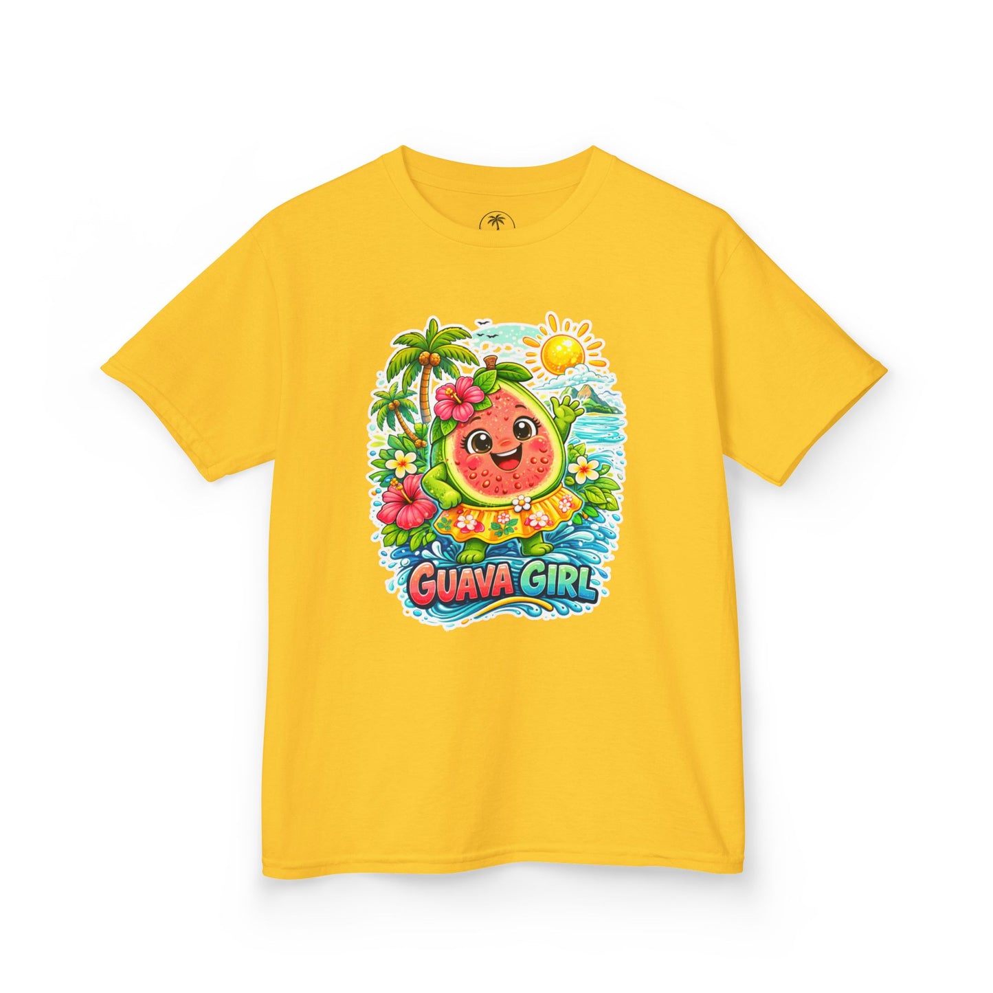 Kids T-Shirt — Cute 'Guava Girl' Tropical Fruit Cartoon Tee