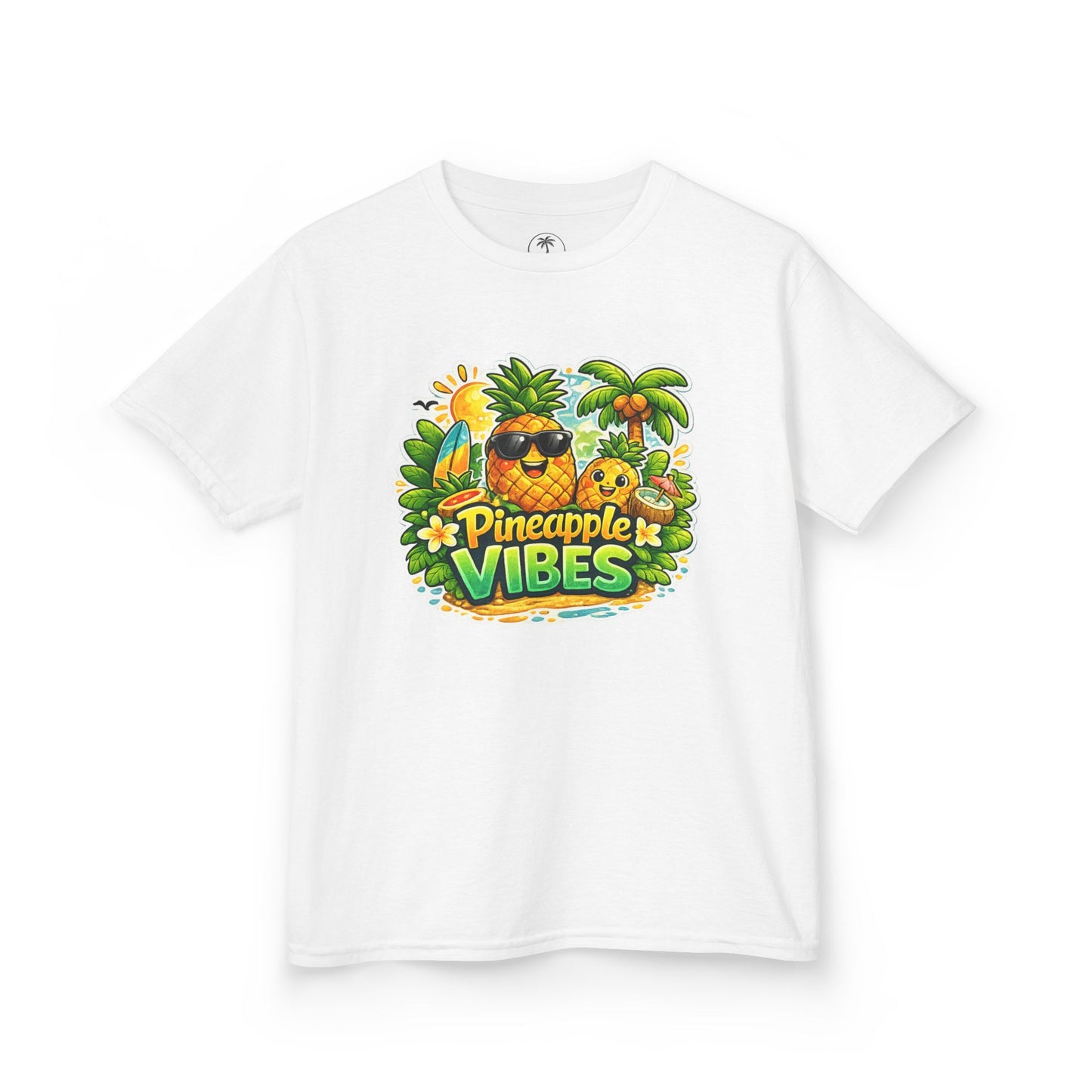 Kids Pineapple Vibes T‑Shirt — Tropical Summer Graphic Tee for Children