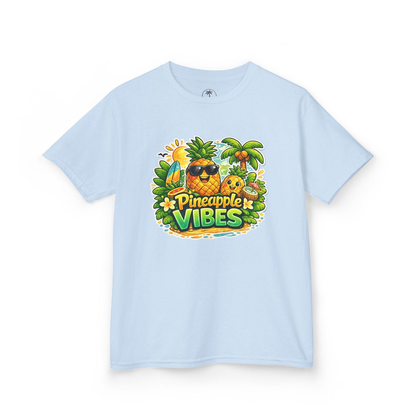 Kids Pineapple Vibes T‑Shirt — Tropical Summer Graphic Tee for Children