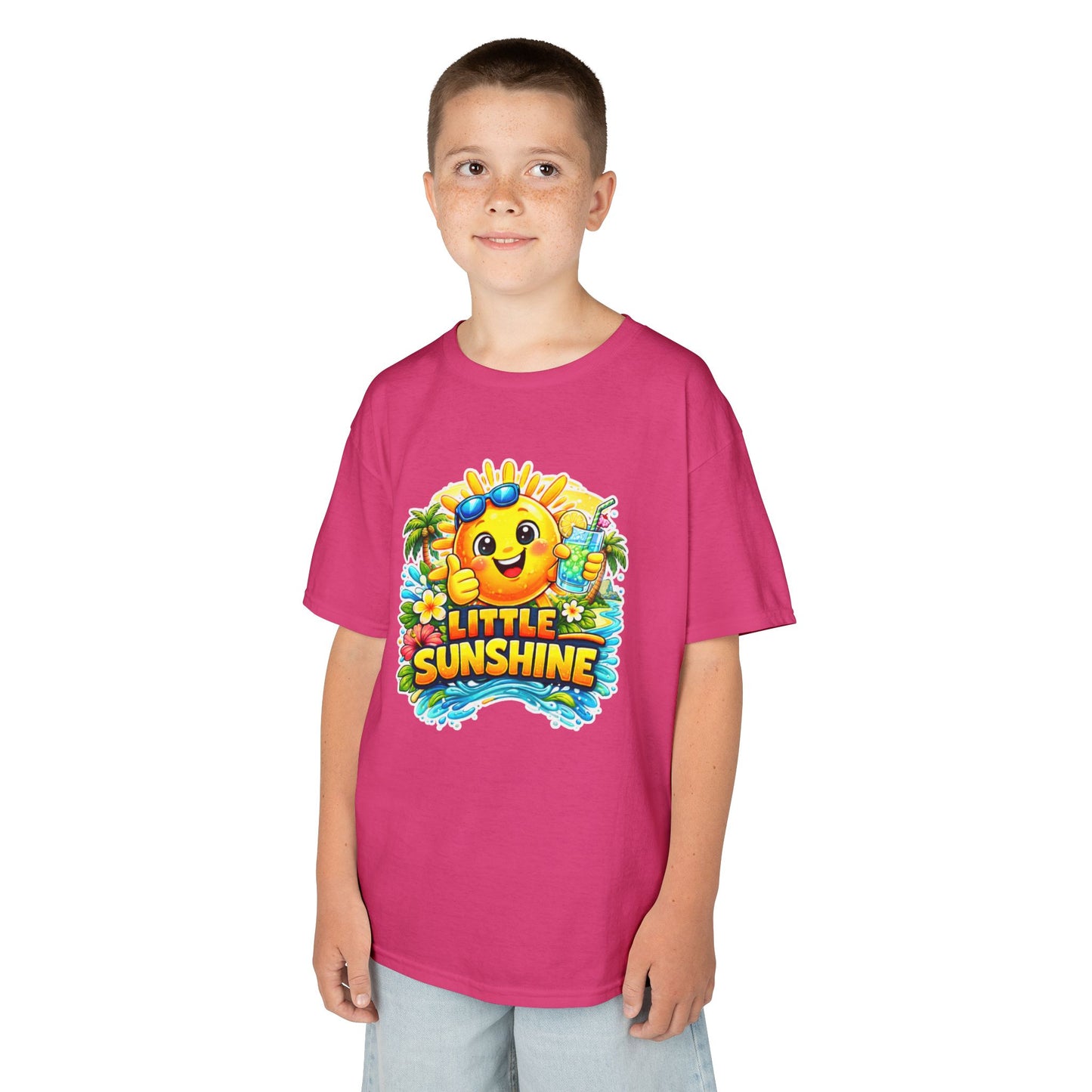 Kids T-Shirt — "Little Sunshine" Cute Smiley Sun Graphic