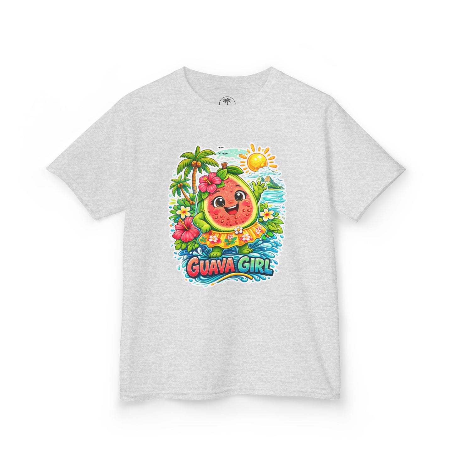 Kids T-Shirt — Cute 'Guava Girl' Tropical Fruit Cartoon Tee
