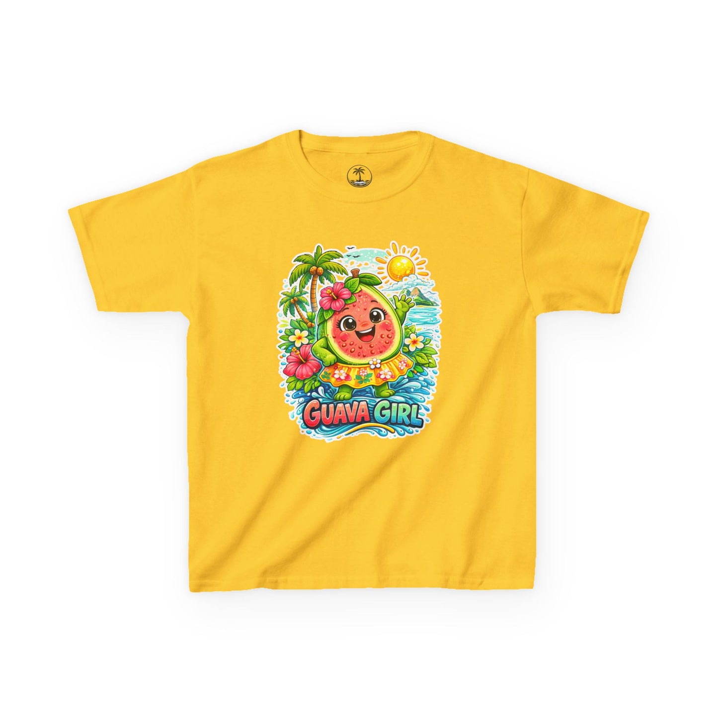 Kids T-Shirt — Cute 'Guava Girl' Tropical Fruit Cartoon Tee