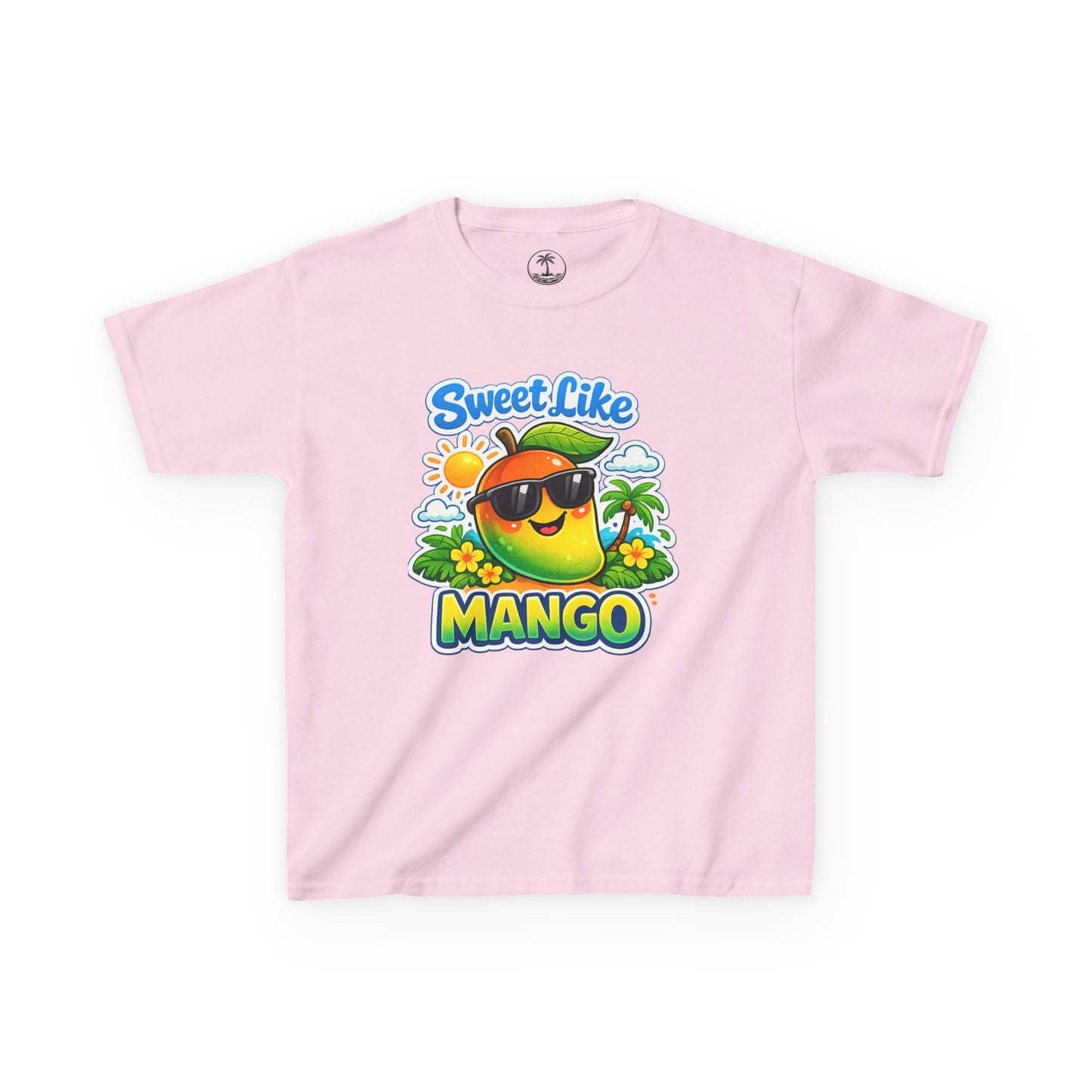 Sweet Like Mango Kids T-Shirt - Cute Sunglasses Mango Graphic Tee for Children