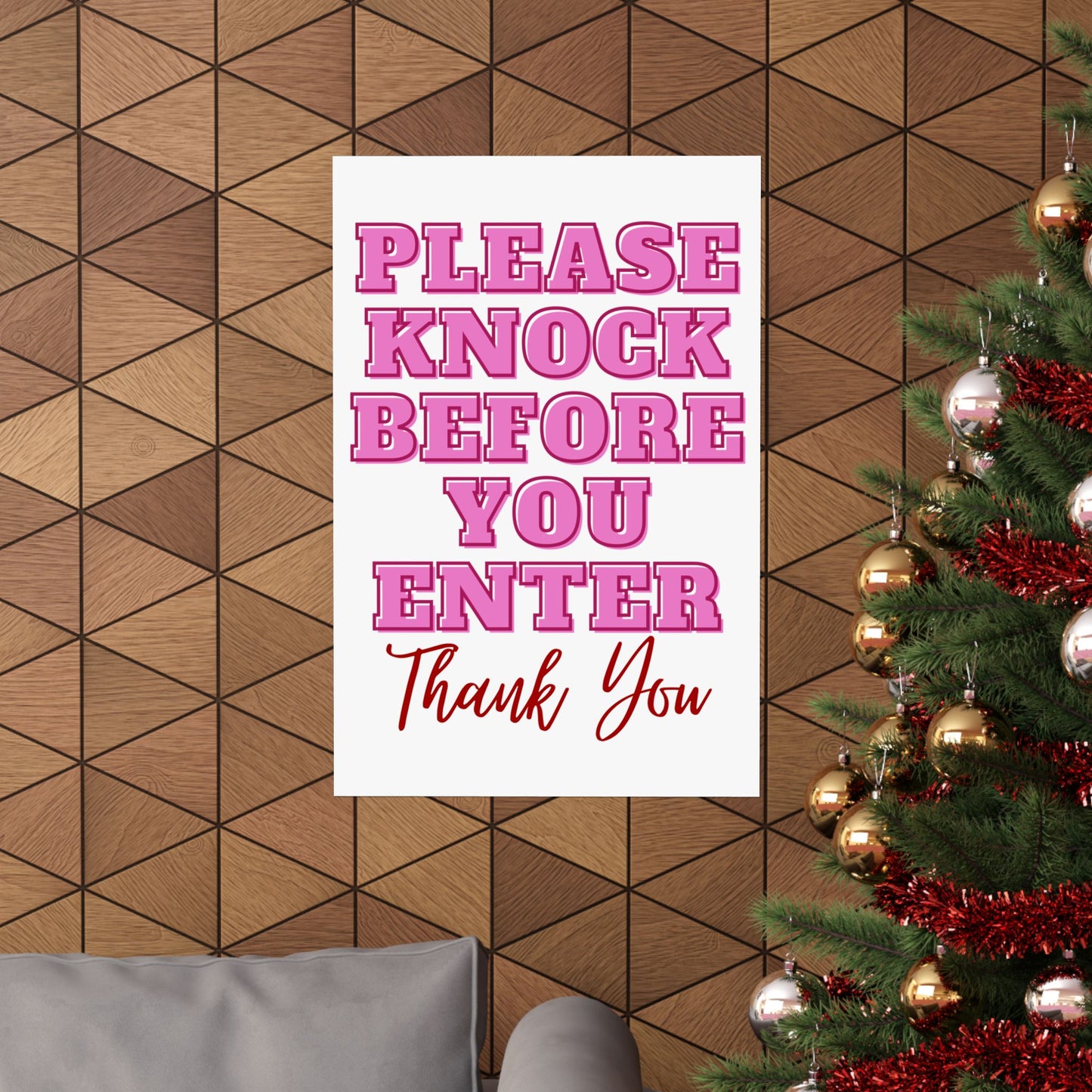 Please Knock Before You Enter Door Sign Poster