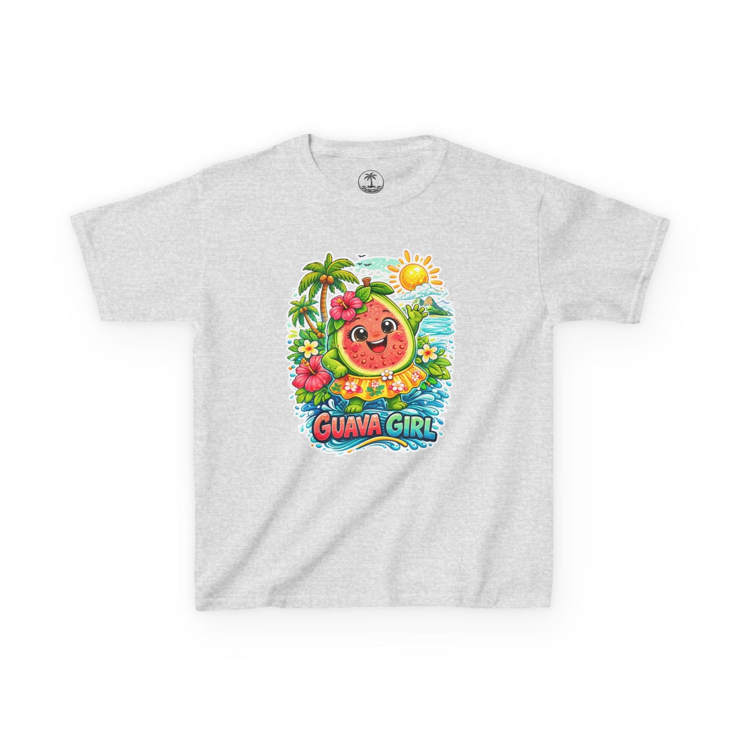 Kids T-Shirt — Cute 'Guava Girl' Tropical Fruit Cartoon Tee