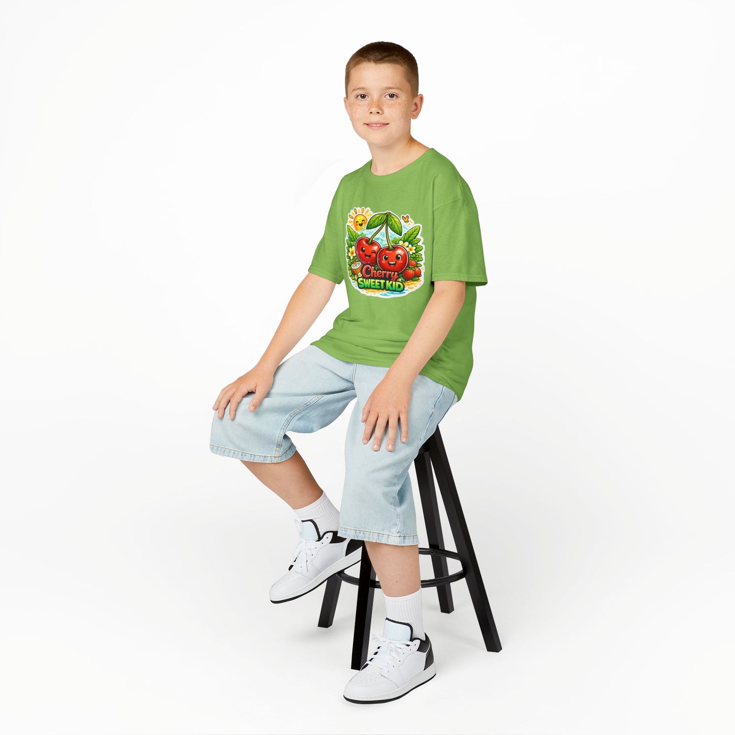 Kids "Cherry Sweet Kid" Graphic Tee — Cute Fruit Cartoon Shirt for Children