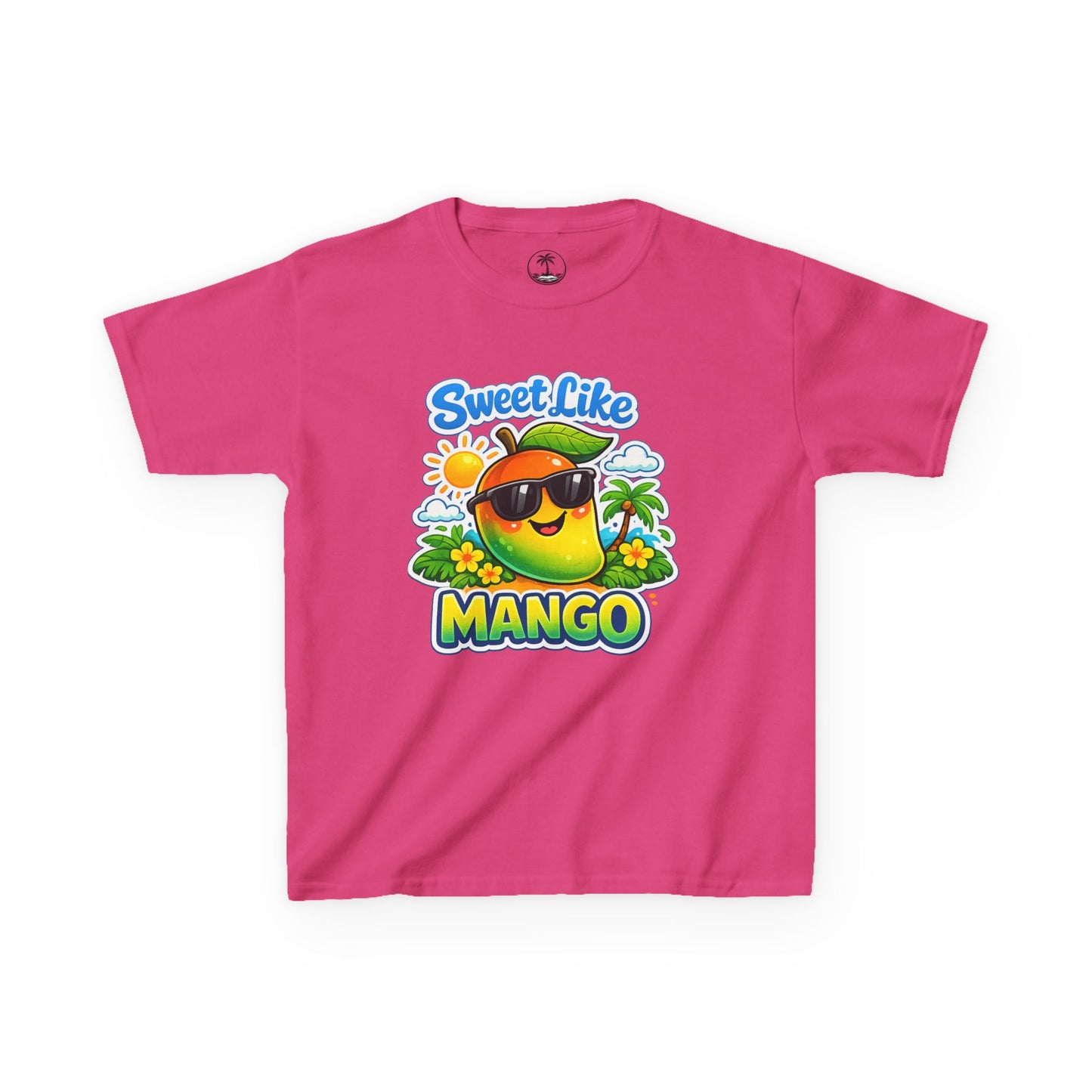 Sweet Like Mango Kids T-Shirt - Cute Sunglasses Mango Graphic Tee for Children