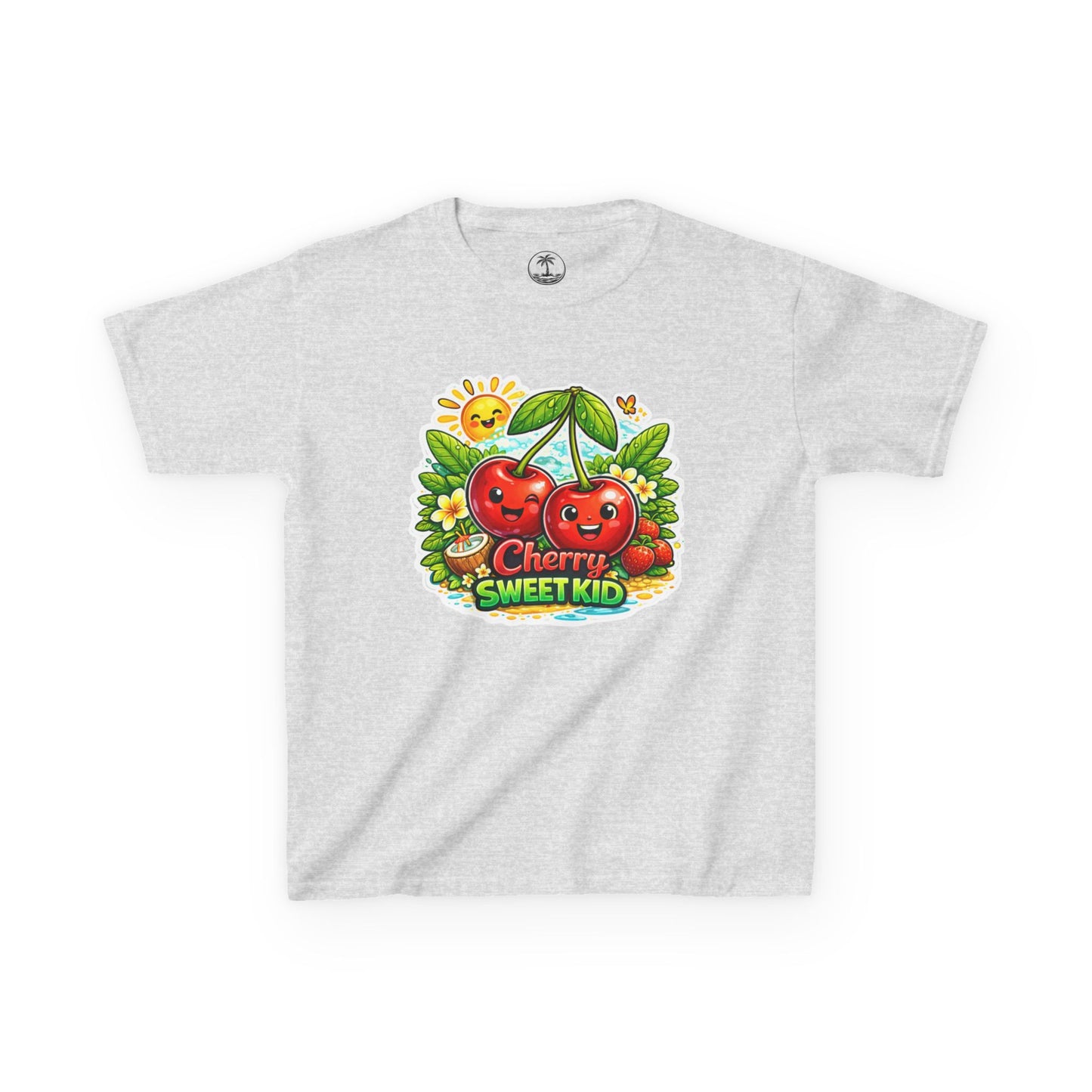 Kids "Cherry Sweet Kid" Graphic Tee — Cute Fruit Cartoon Shirt for Children