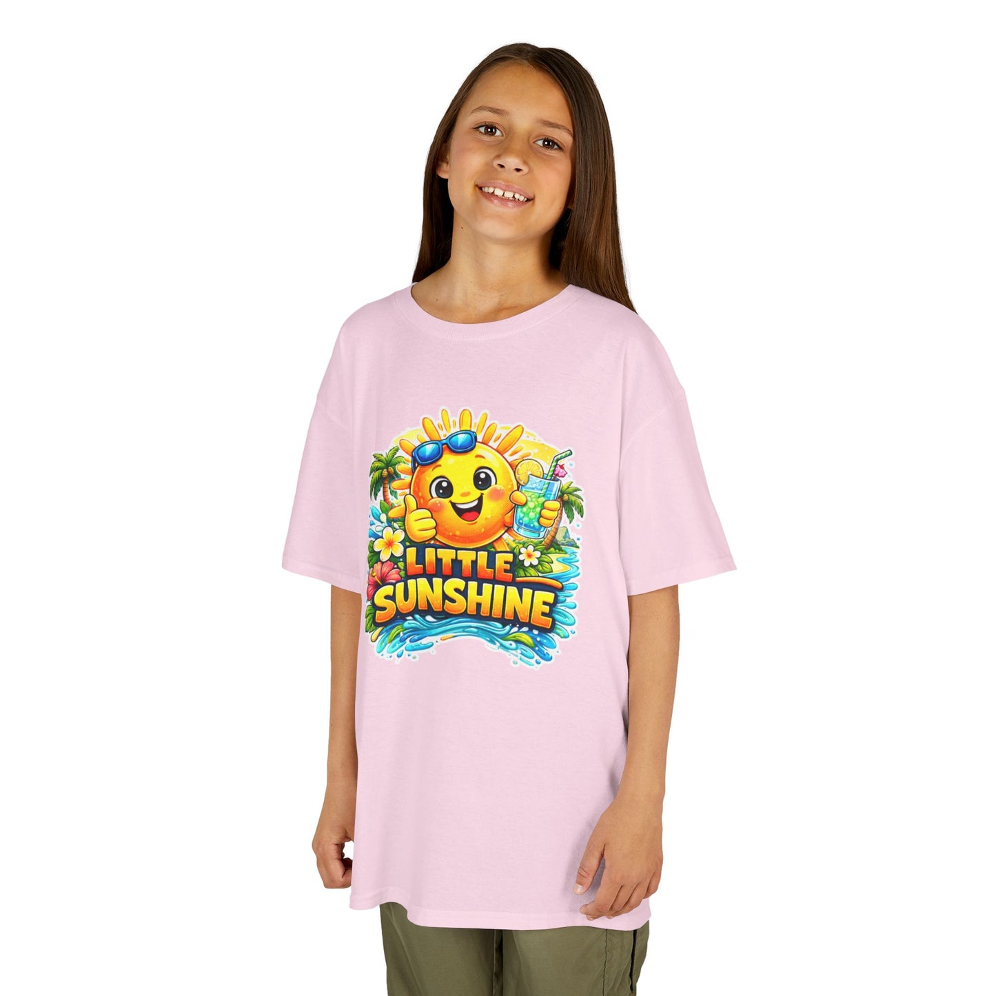 Kids T-Shirt — "Little Sunshine" Cute Smiley Sun Graphic