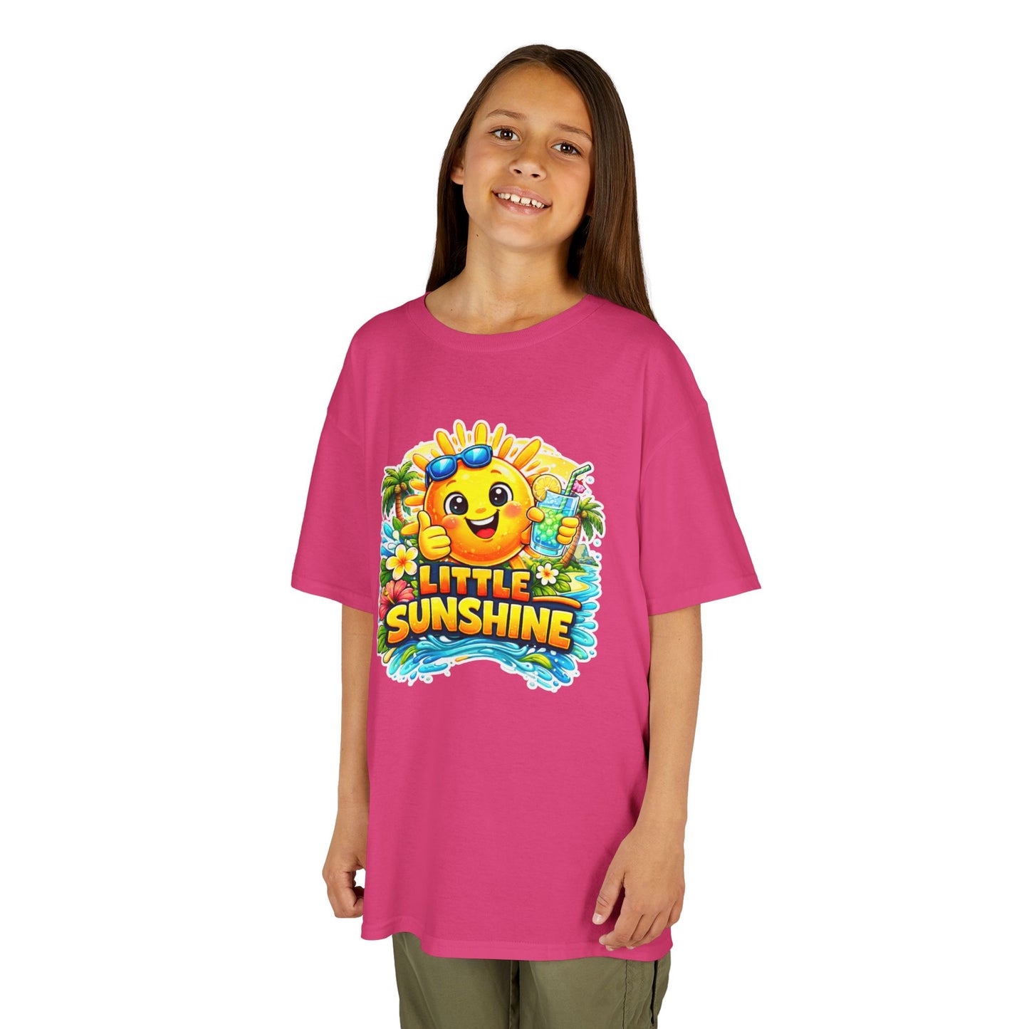 Kids T-Shirt — "Little Sunshine" Cute Smiley Sun Graphic