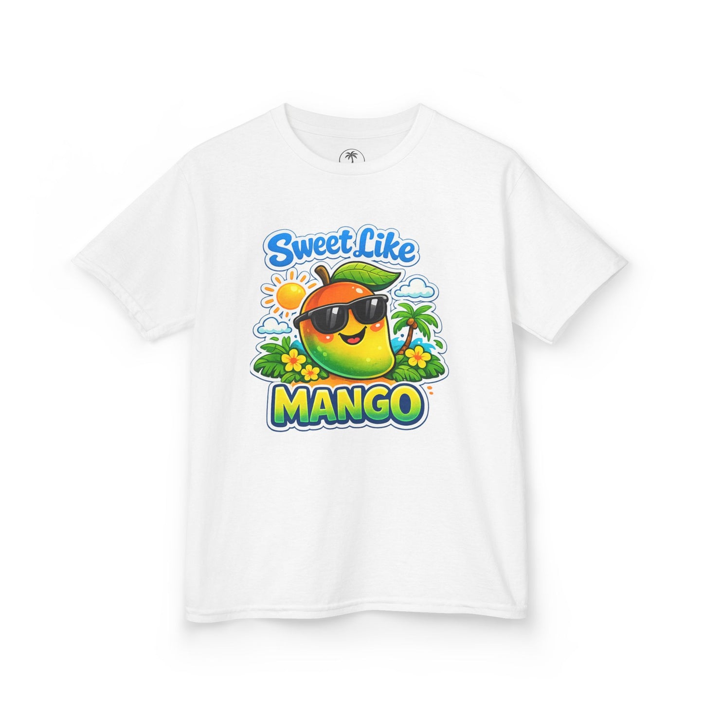 Sweet Like Mango Kids T-Shirt - Cute Sunglasses Mango Graphic Tee for Children