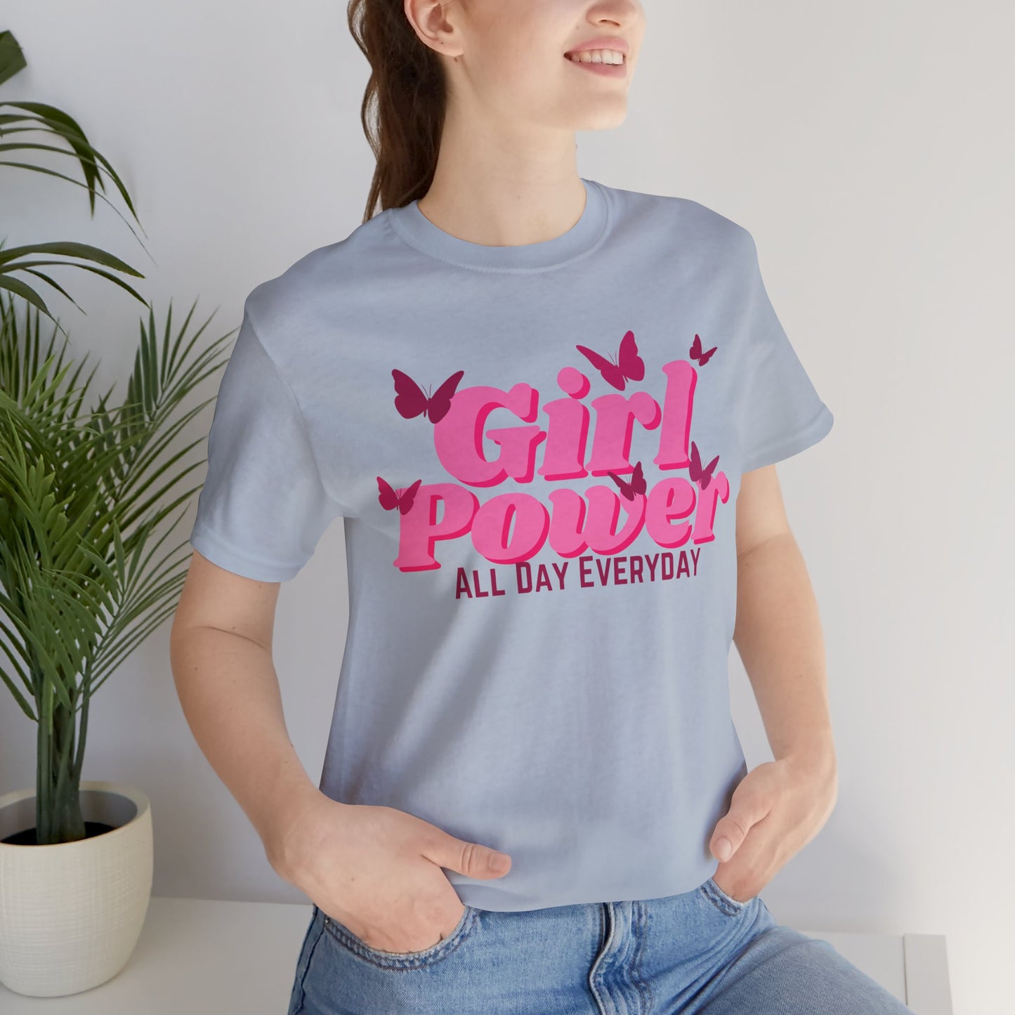 Girl Power All Day Everyday Unisex Jersey Short Sleeve Tee