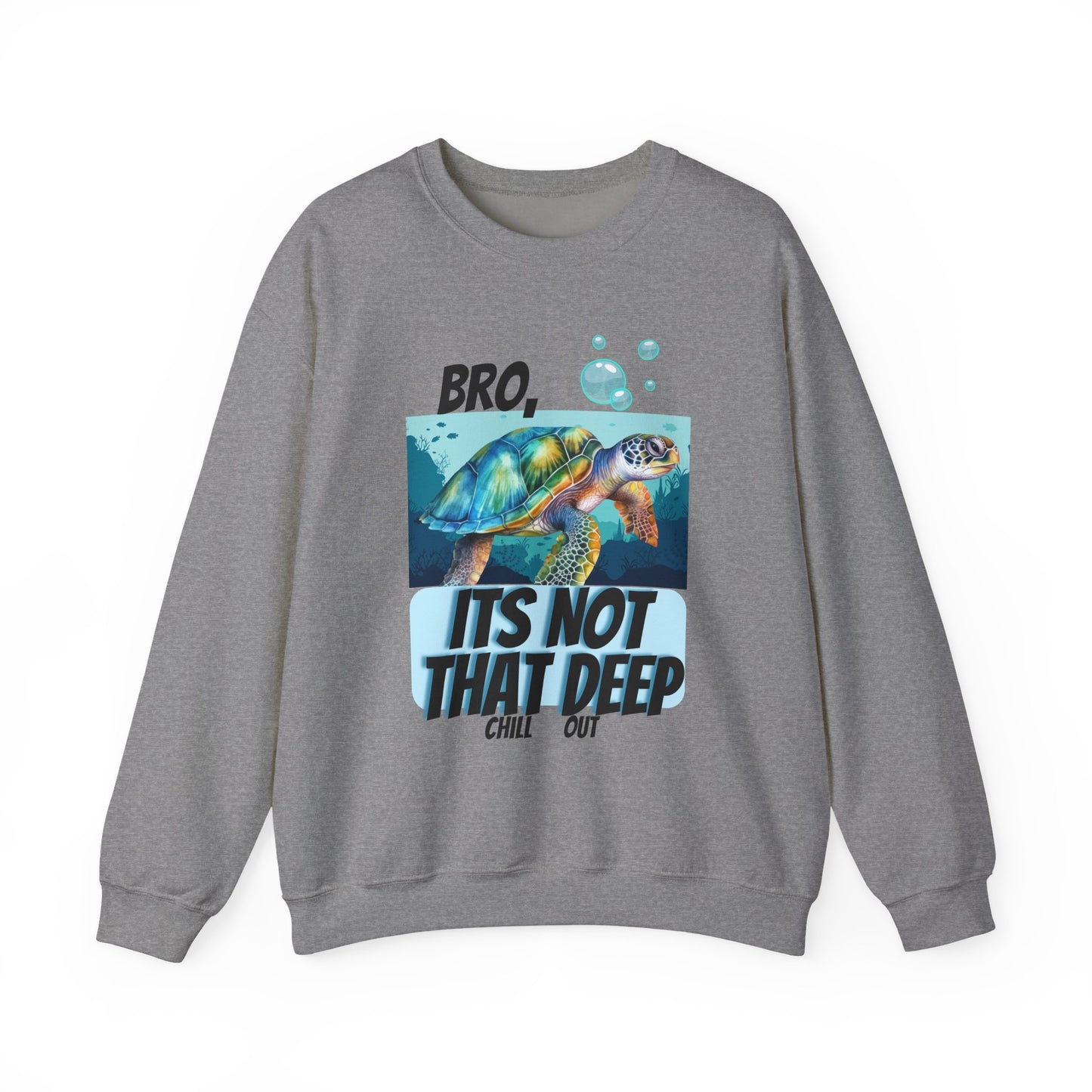 Blue Turtle It's Not That Deep Unisex Heavy Blend™ Crewneck Sweatshirt