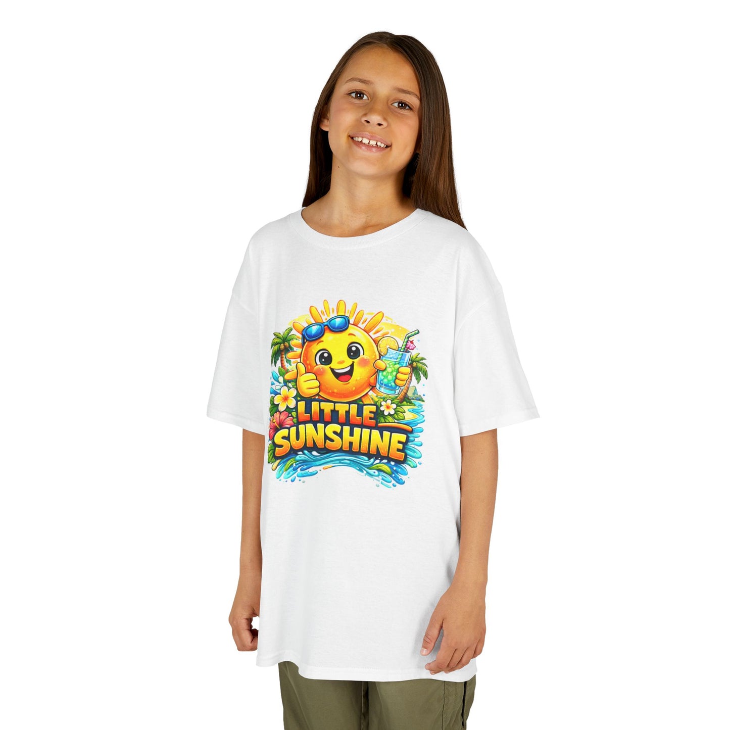 Kids T-Shirt — "Little Sunshine" Cute Smiley Sun Graphic