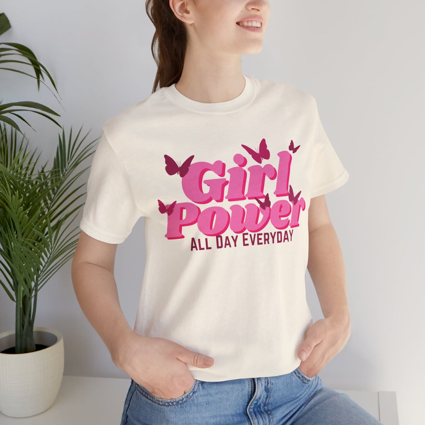 Girl Power All Day Everyday Unisex Jersey Short Sleeve Tee