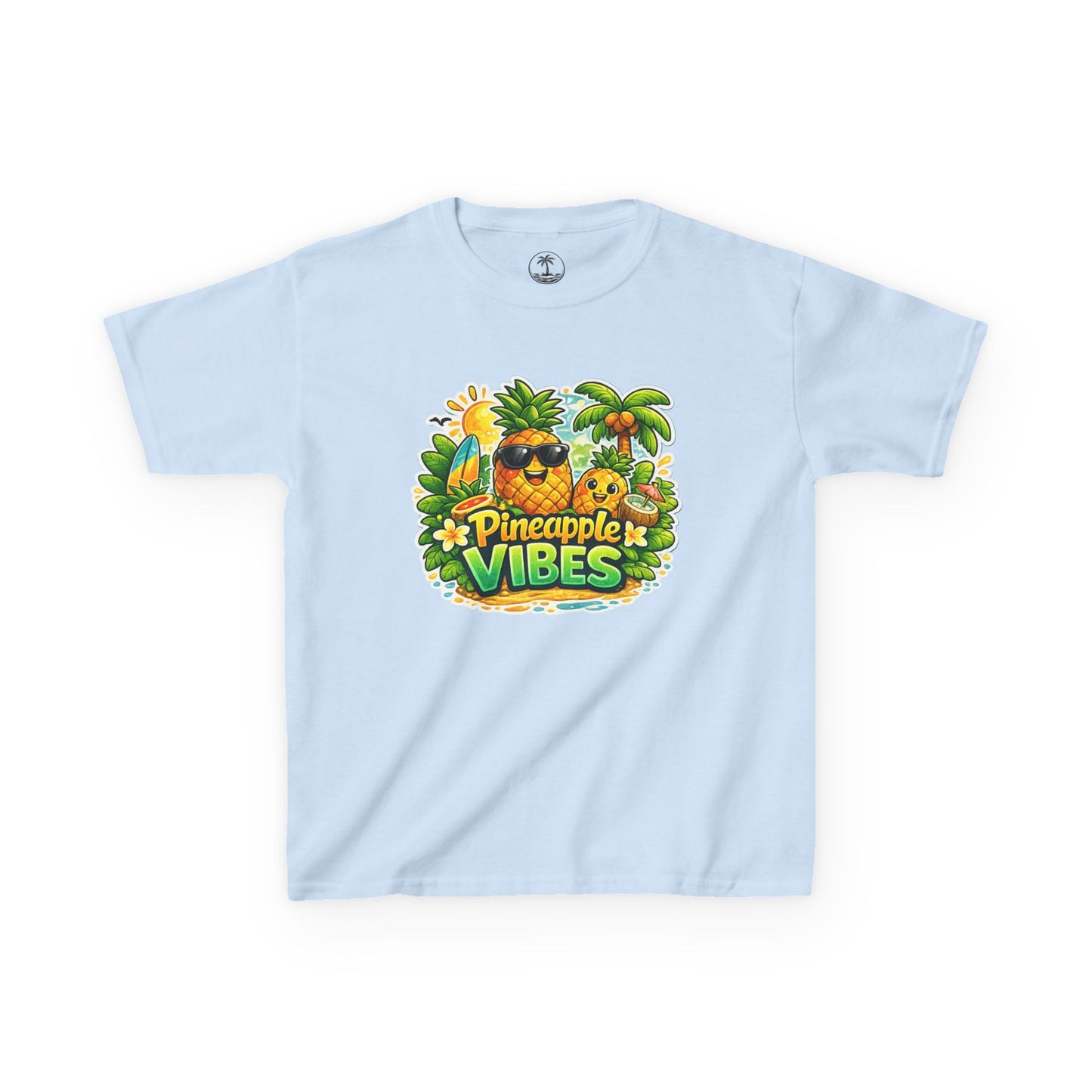 Kids Pineapple Vibes T‑Shirt — Tropical Summer Graphic Tee for Children