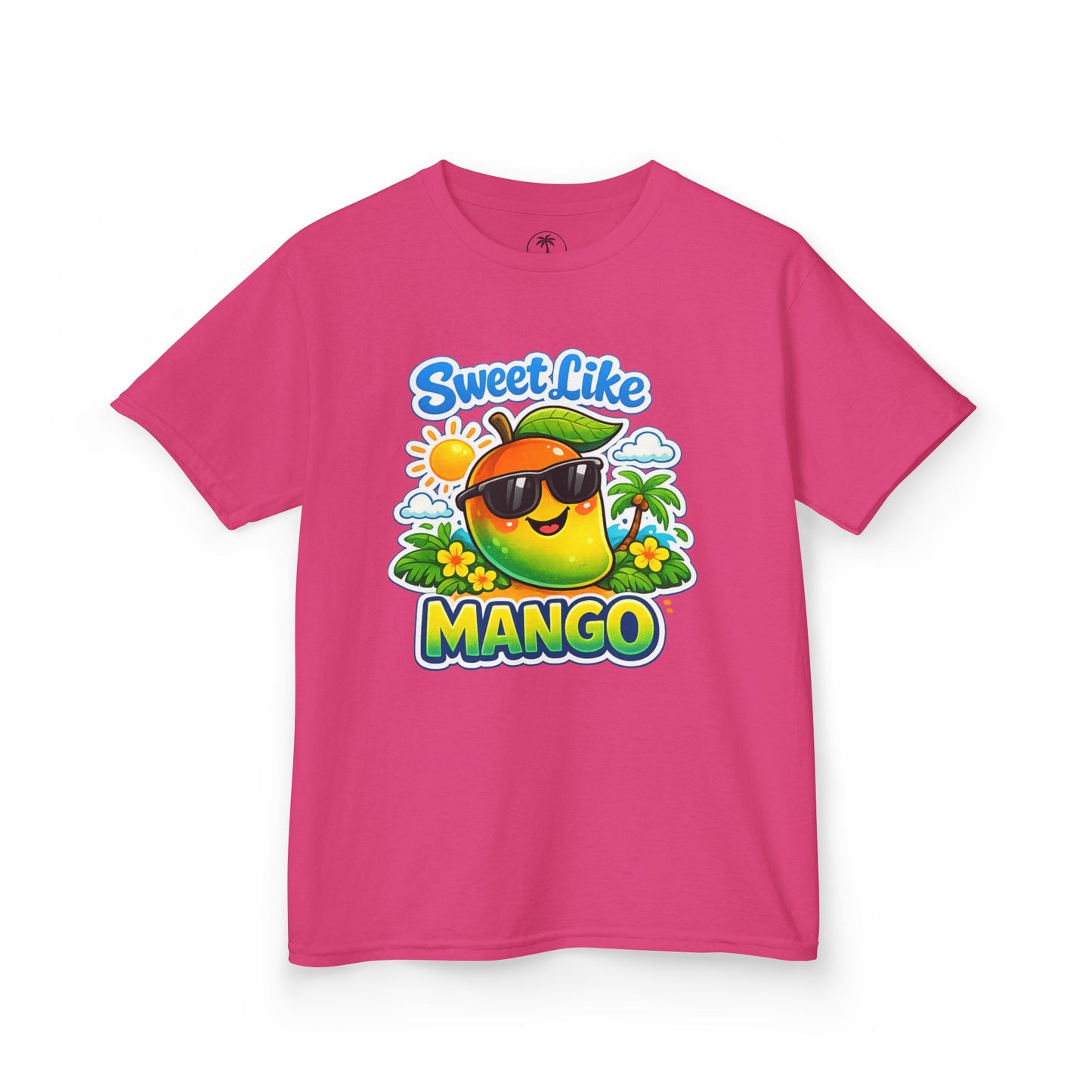 Sweet Like Mango Kids T-Shirt - Cute Sunglasses Mango Graphic Tee for Children