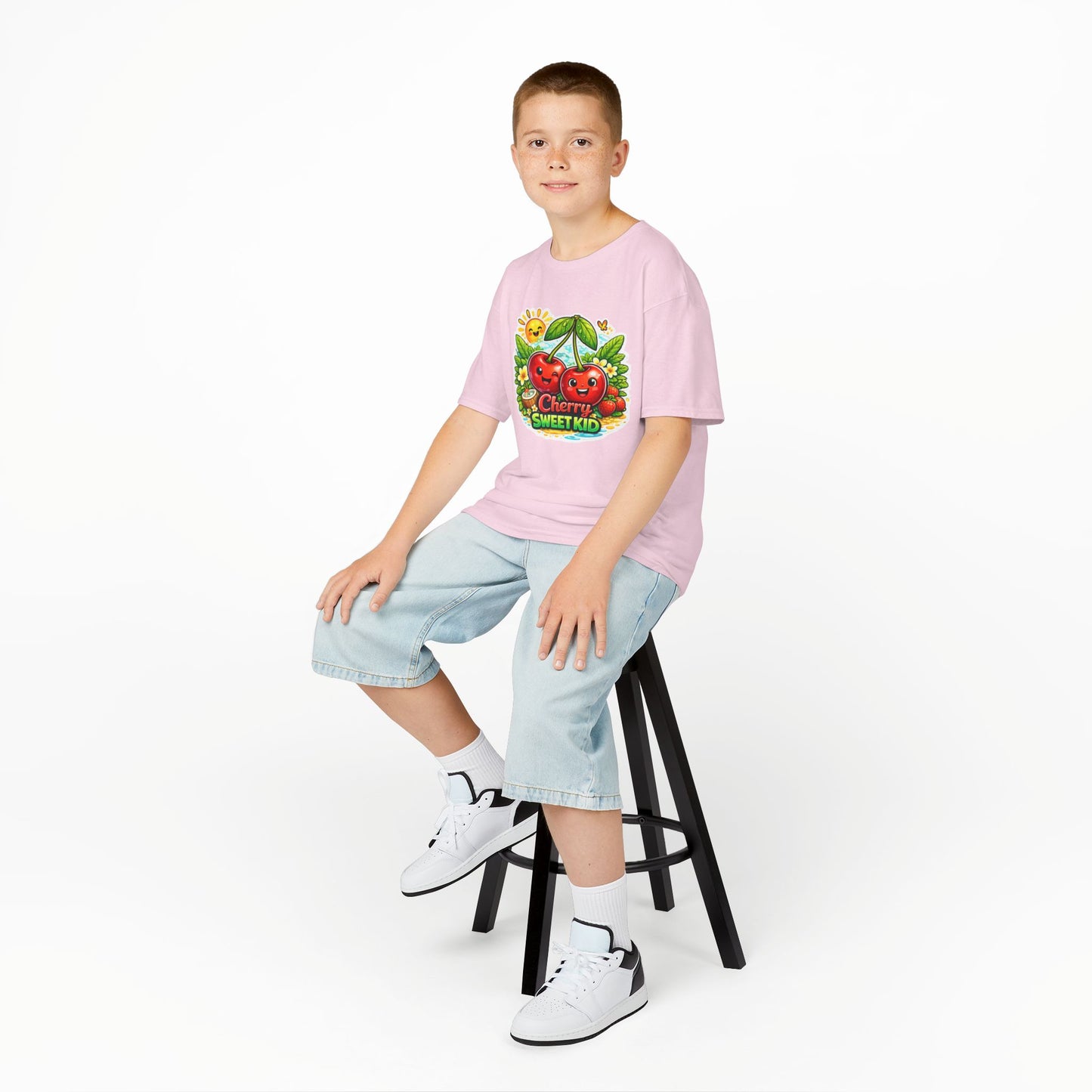 Kids "Cherry Sweet Kid" Graphic Tee — Cute Fruit Cartoon Shirt for Children