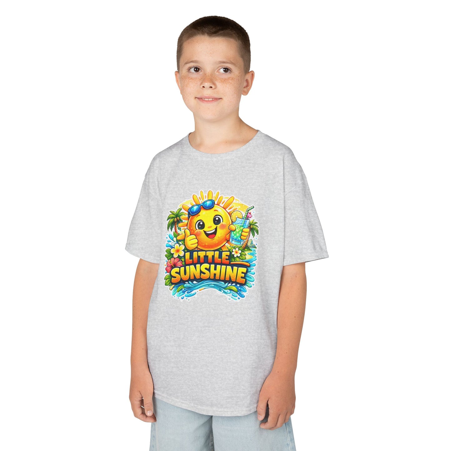 Kids T-Shirt — "Little Sunshine" Cute Smiley Sun Graphic