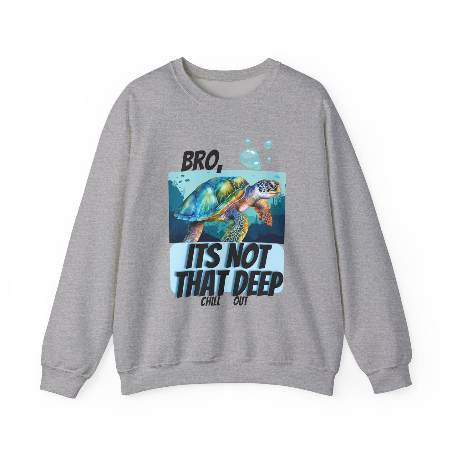 Blue Turtle It's Not That Deep Unisex Heavy Blend™ Crewneck Sweatshirt