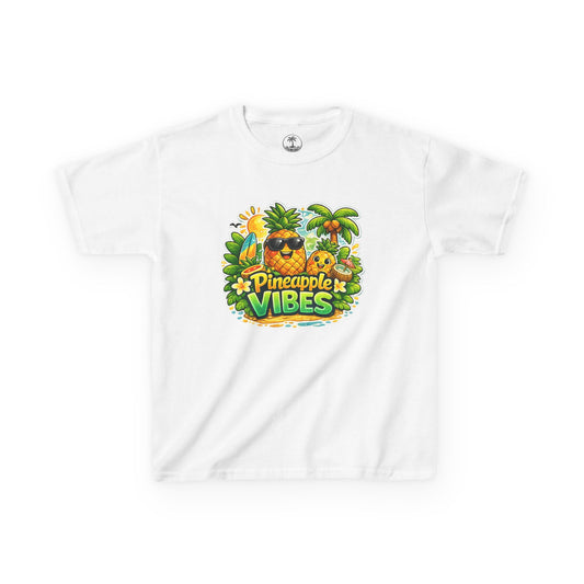 Kids Pineapple Vibes T‑Shirt — Tropical Summer Graphic Tee for Children