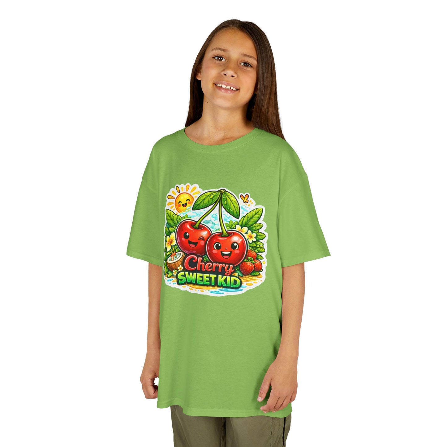 Kids "Cherry Sweet Kid" Graphic Tee — Cute Fruit Cartoon Shirt for Children